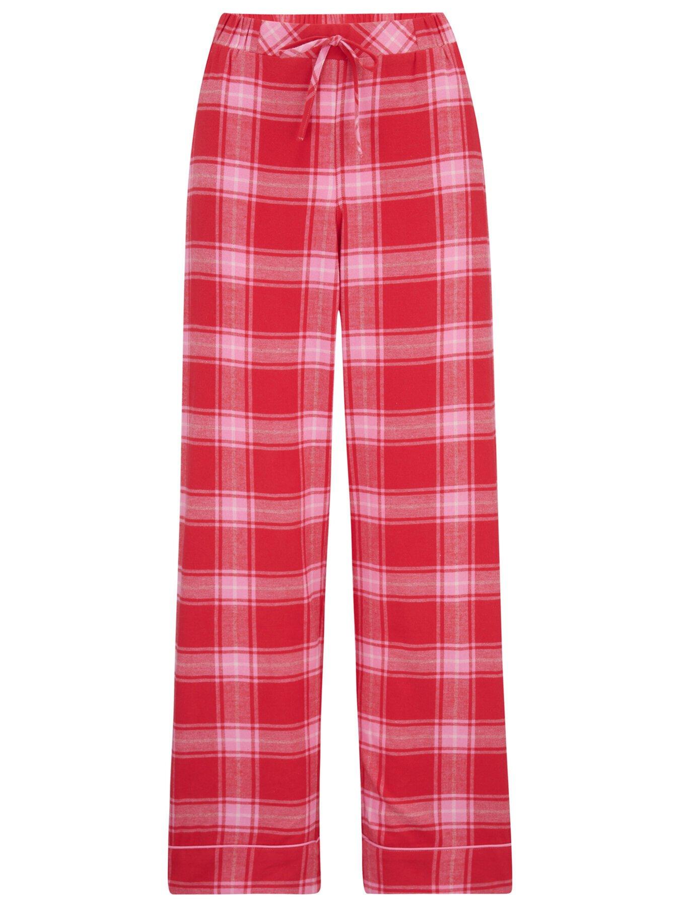  image of pour-moi-cosy-check-pyjama-set-red