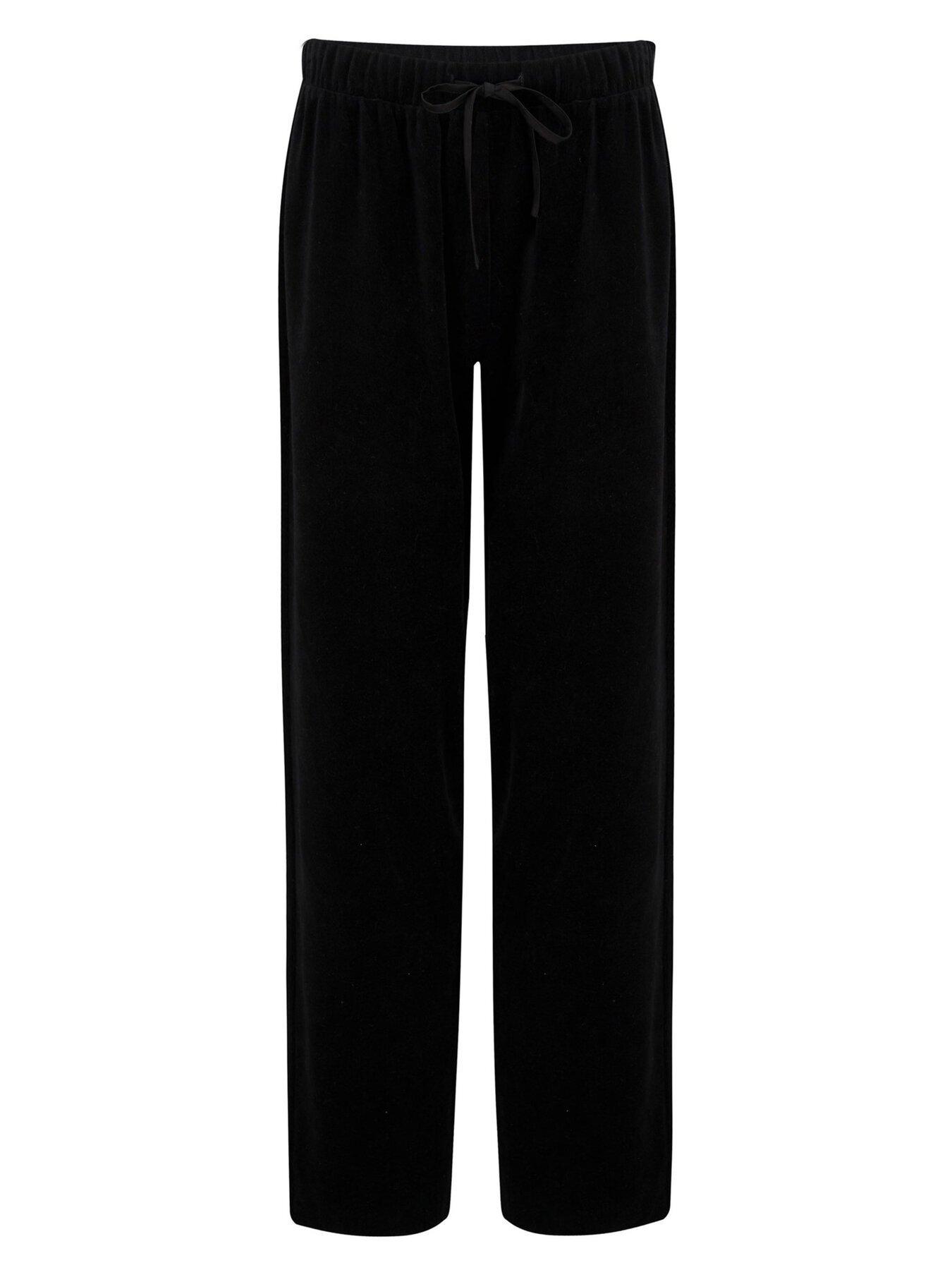  image of pour-moi-velour-pyjama-set-black