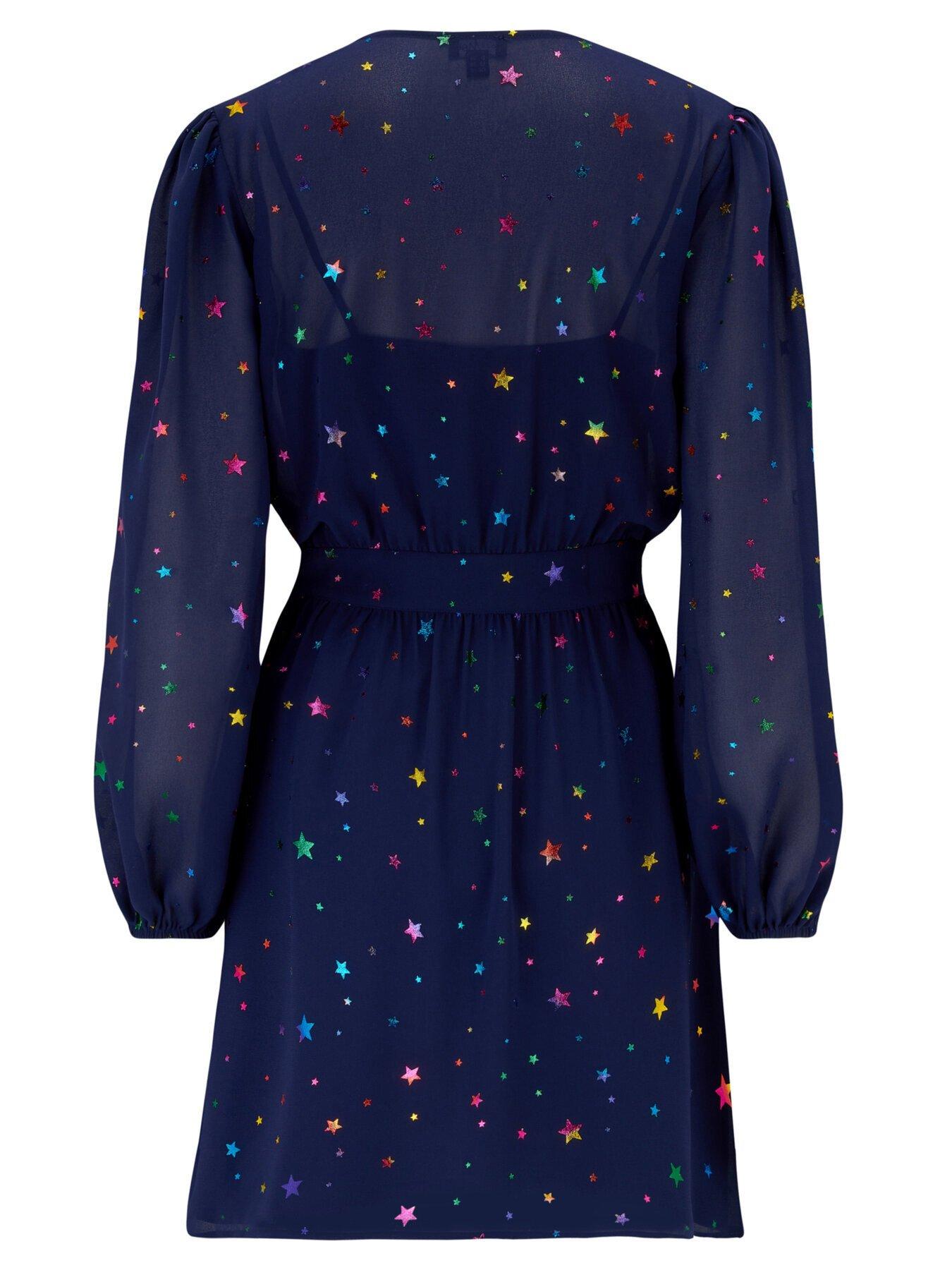  image of pour-moi-natalya-chiffon-puff-sleeve-dress