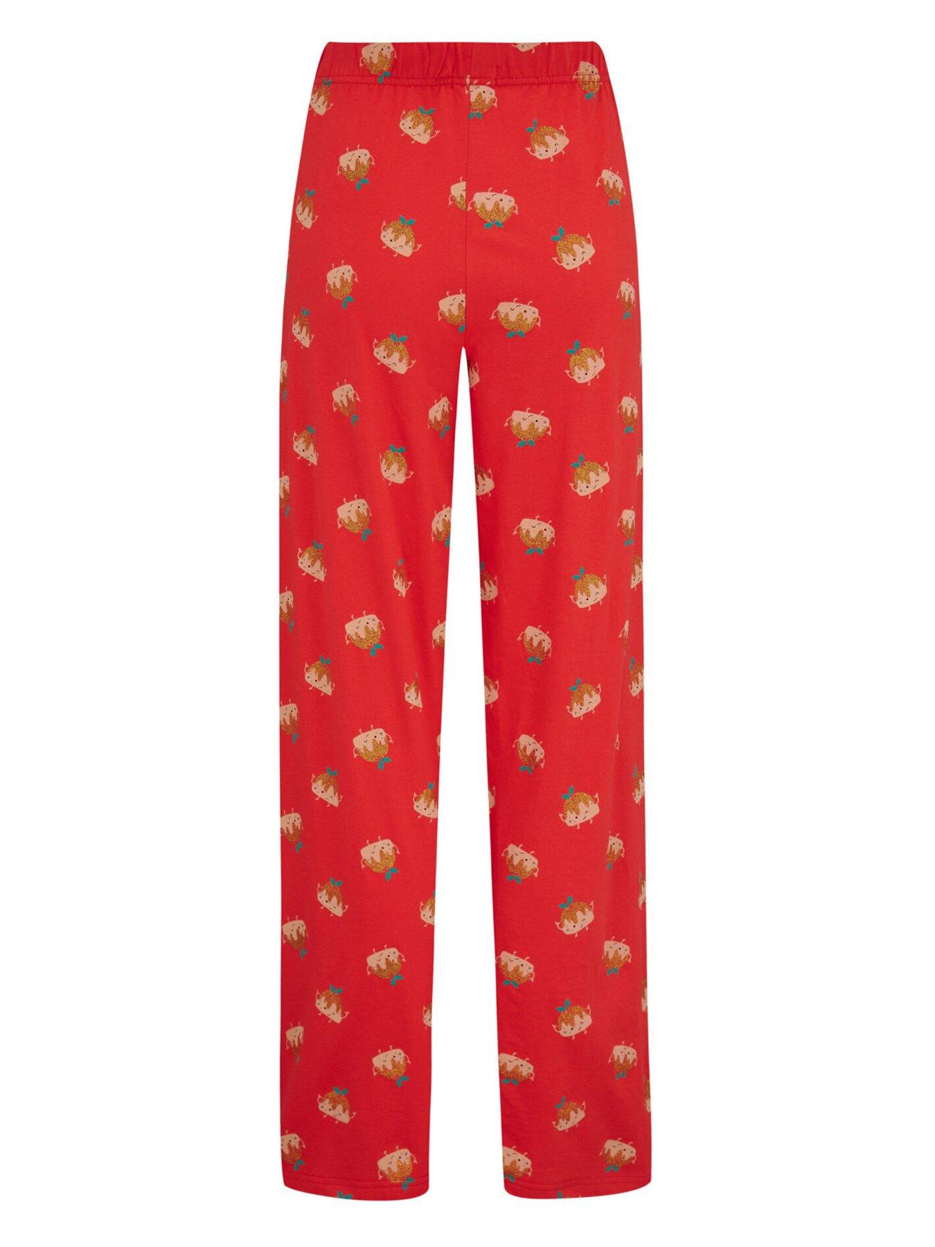 Image 5 of 5 of Pour Moi Kissmass Pudding Cotton Jersey Christmas Pyjama Set - Multi