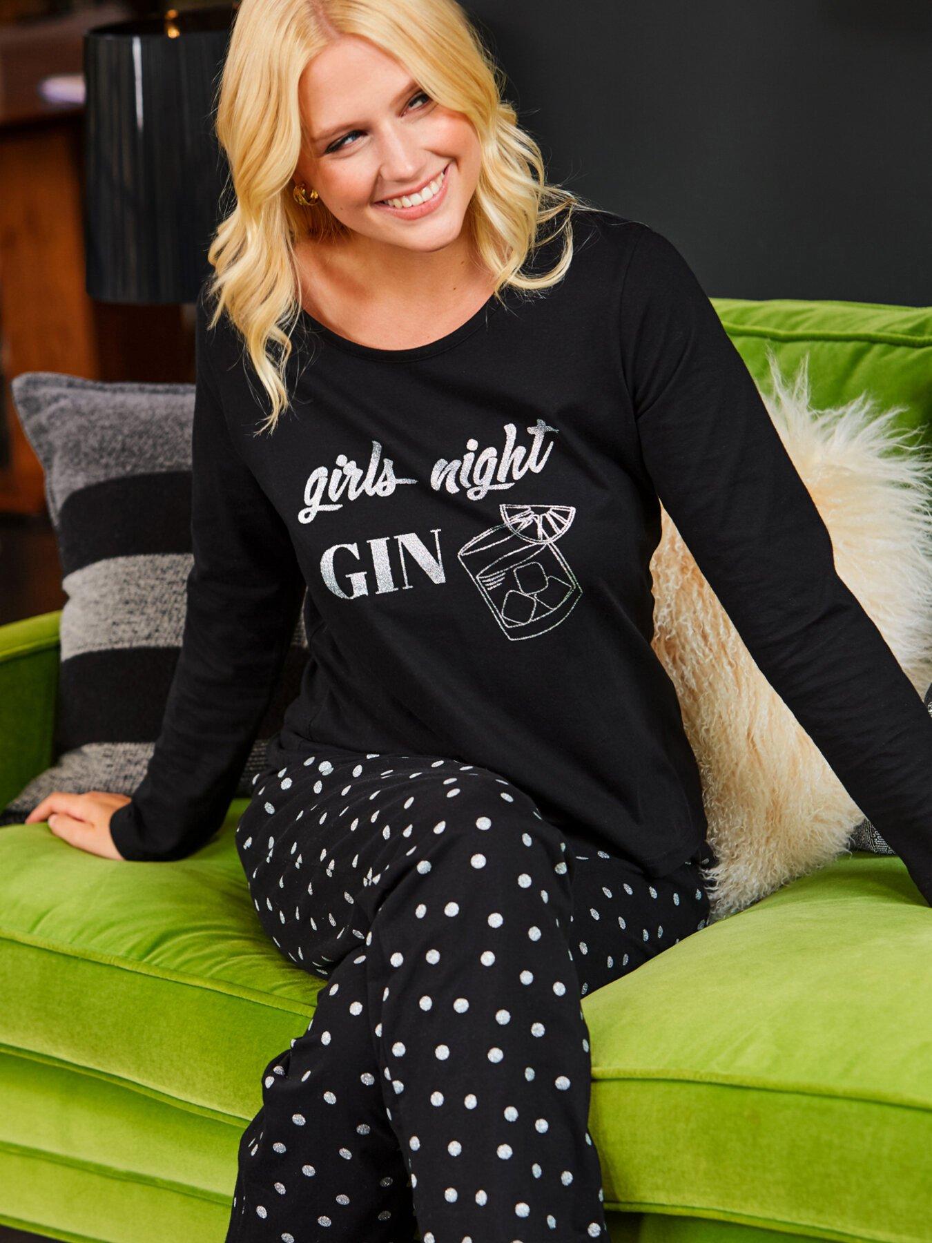 Ladies jersey pyjamas online sets