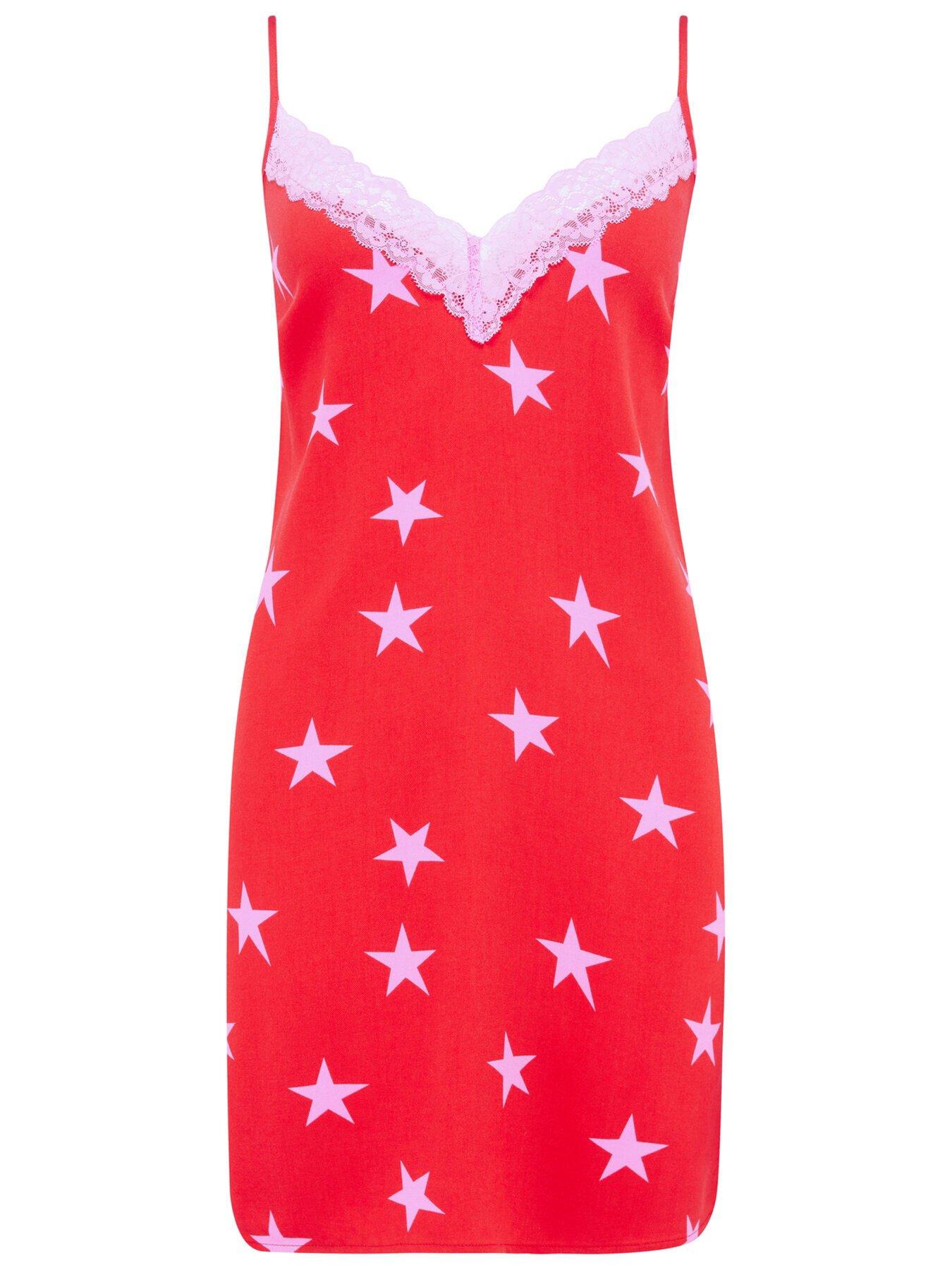 Image 3 of 4 of Pour Moi Luxe Woven Twill Lace Trim Chemise
