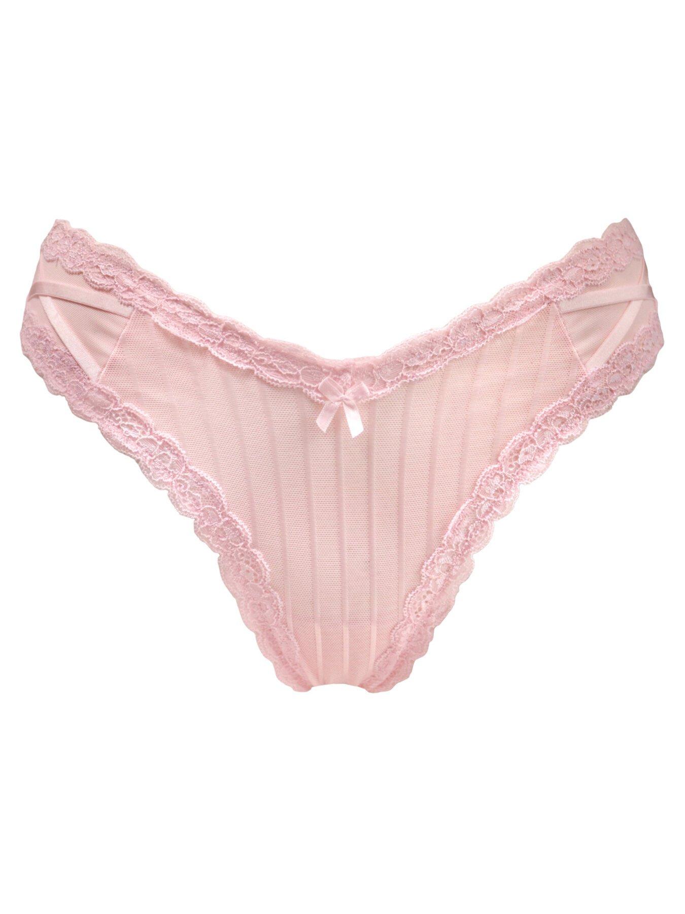  image of pour-moi-luxe-linear-v-shaped-brazilian-brief-light-pink