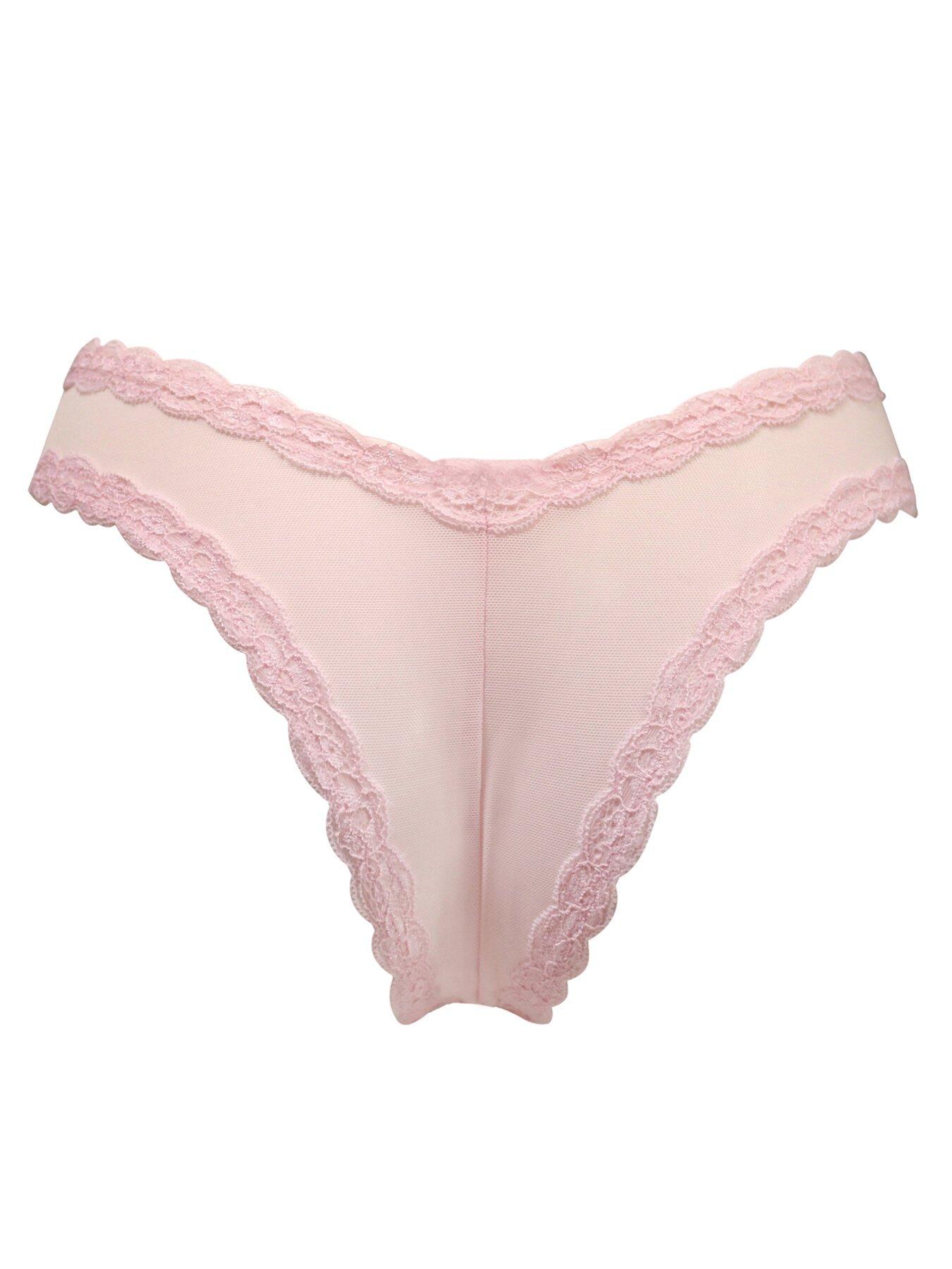  image of pour-moi-luxe-linear-v-shaped-brazilian-brief-light-pink