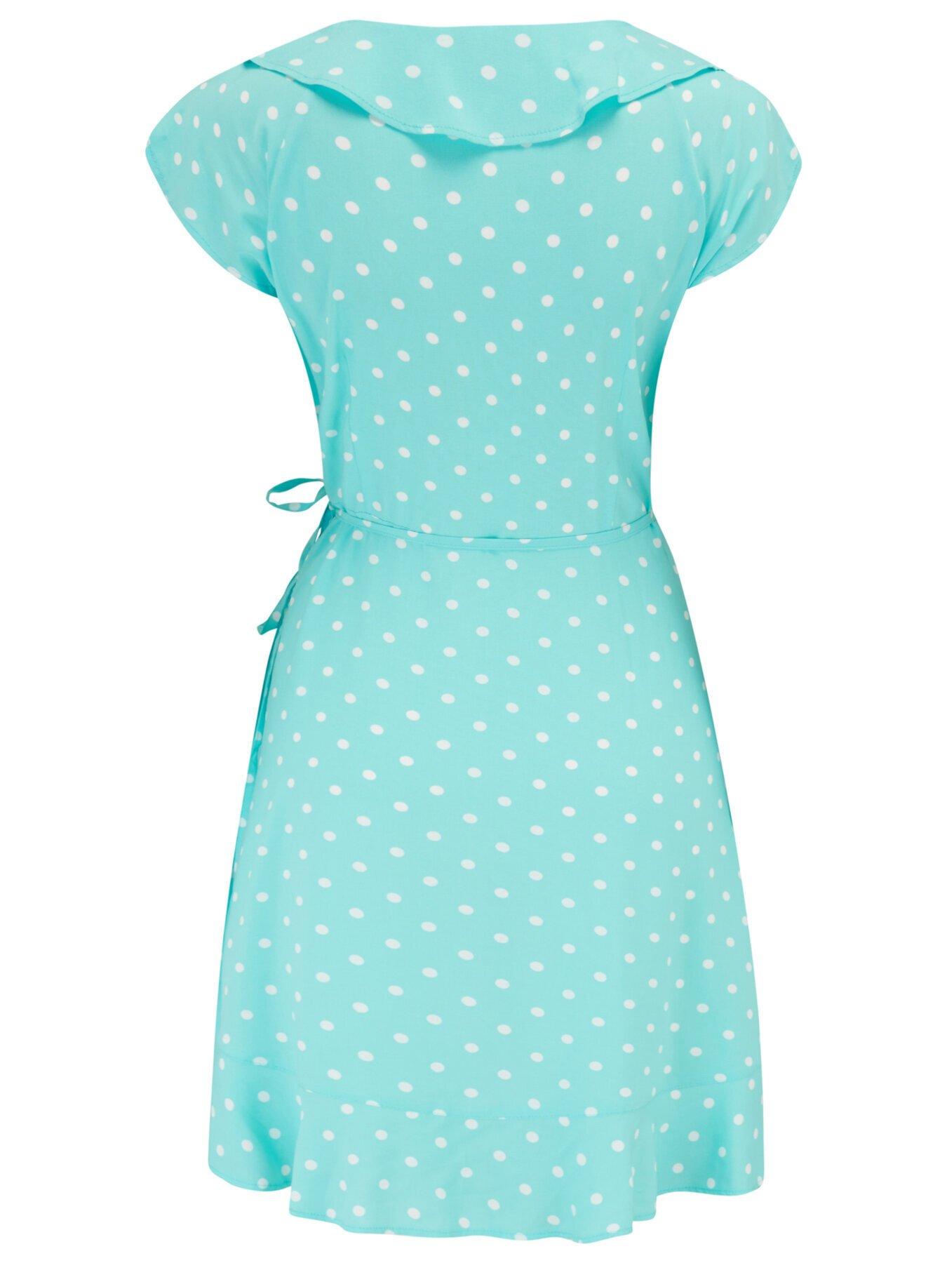  image of pour-moi-wovennbspfrill-wrap-dress-print-multi