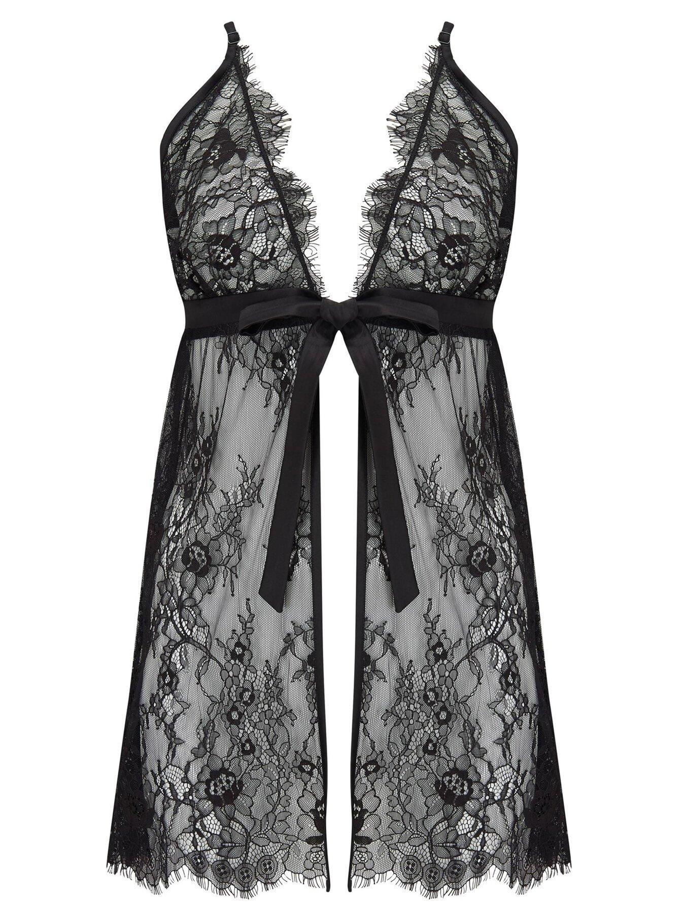 Image 3 of 4 of Pour Moi For Your Eyes Only Lace Babydoll