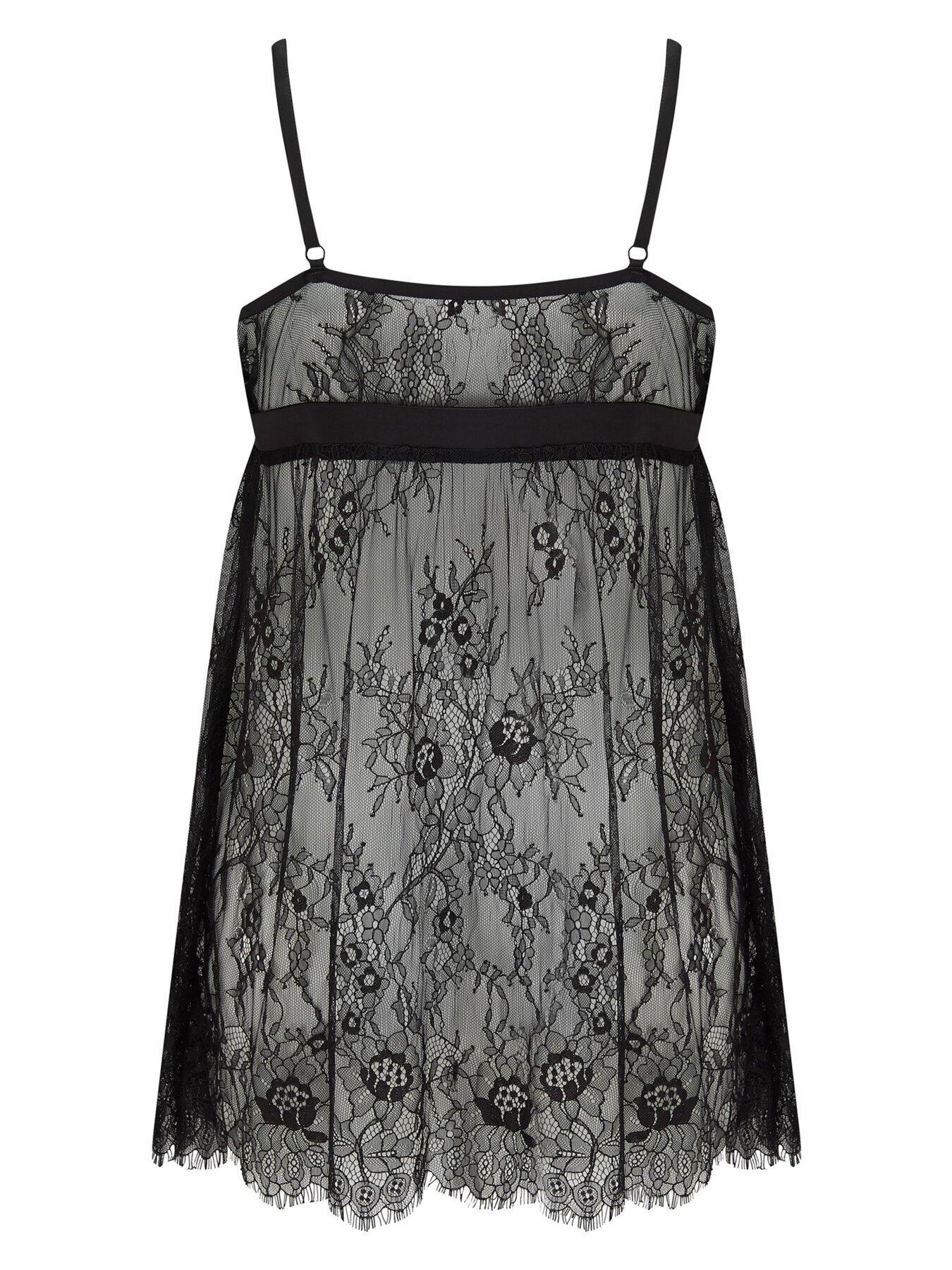 Image 4 of 4 of Pour Moi For Your Eyes Only Lace Babydoll