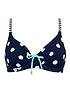  image of pour-moi-beach-house-underwired-non-padded-top-navywhite