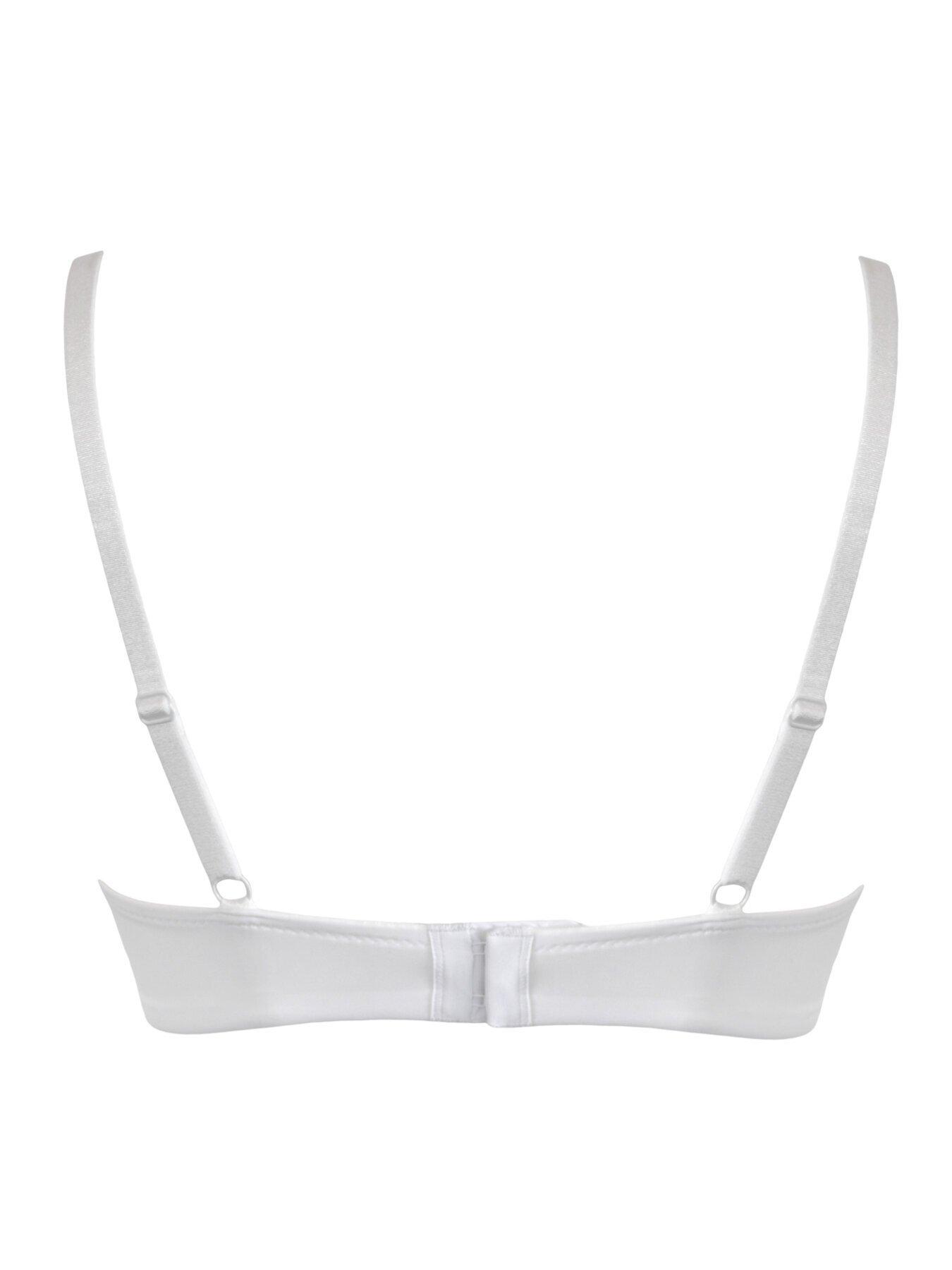  image of pour-moi-romance-moulded-plunge-push-up-bra-white