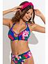  image of pour-moi-antigua-frill-halter-underwired-top-floral