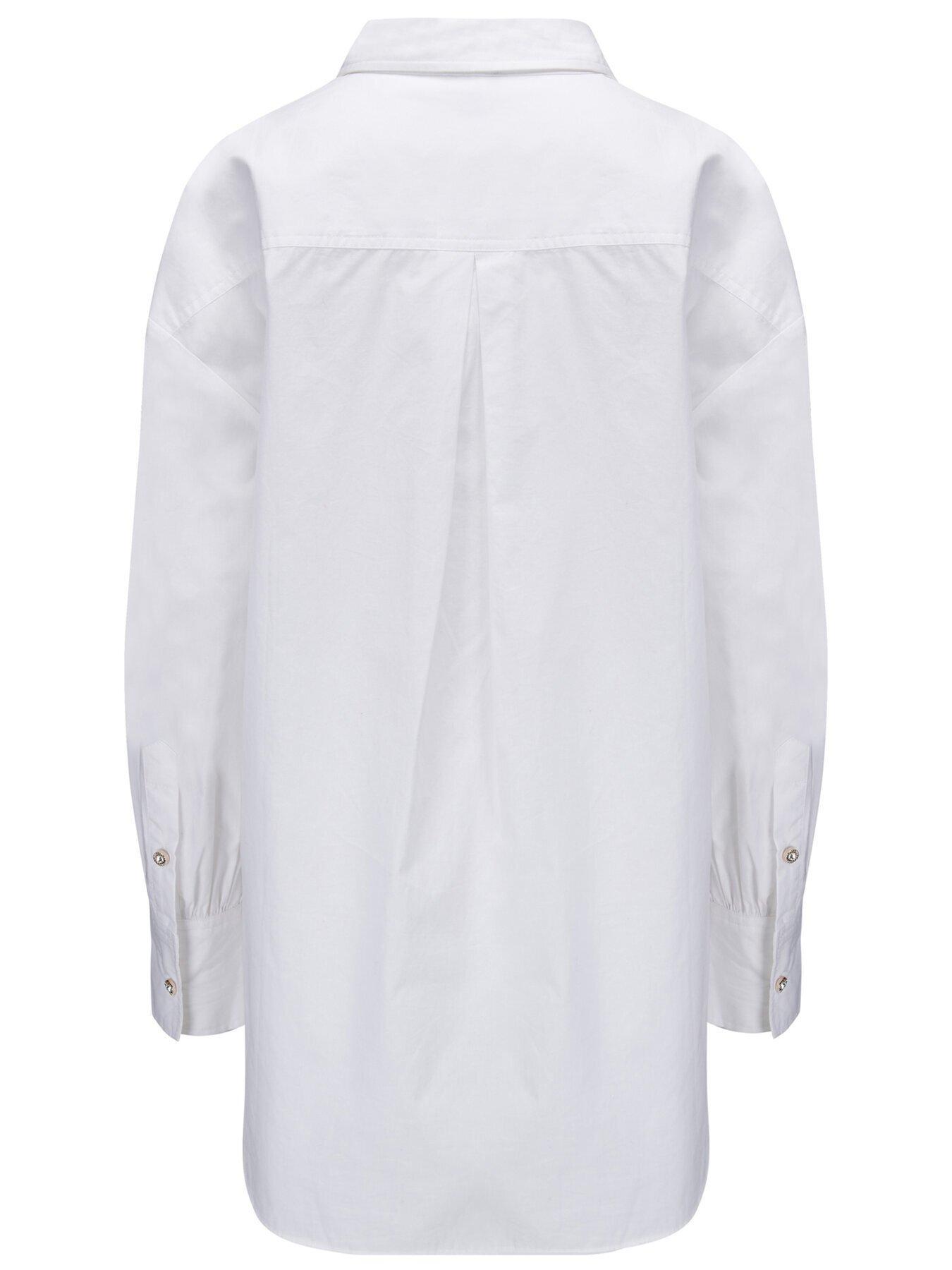  image of pour-moi-cotton-poplin-oversized-long-sleeve-shirt-white