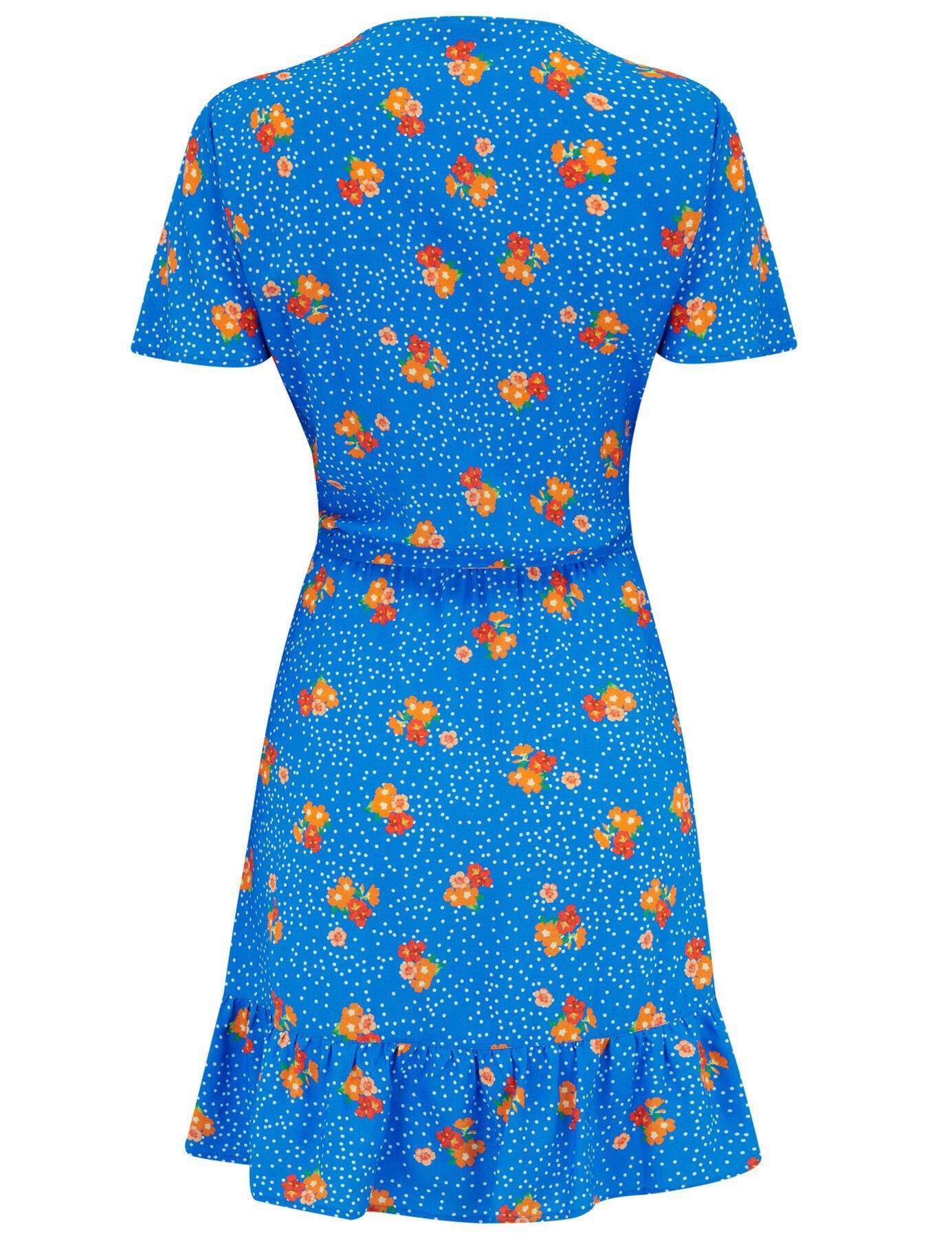  image of pour-moi-woven-lenzingtrade-ecoverotrade-viscose-fibres-tiered-wrap-dress-blue