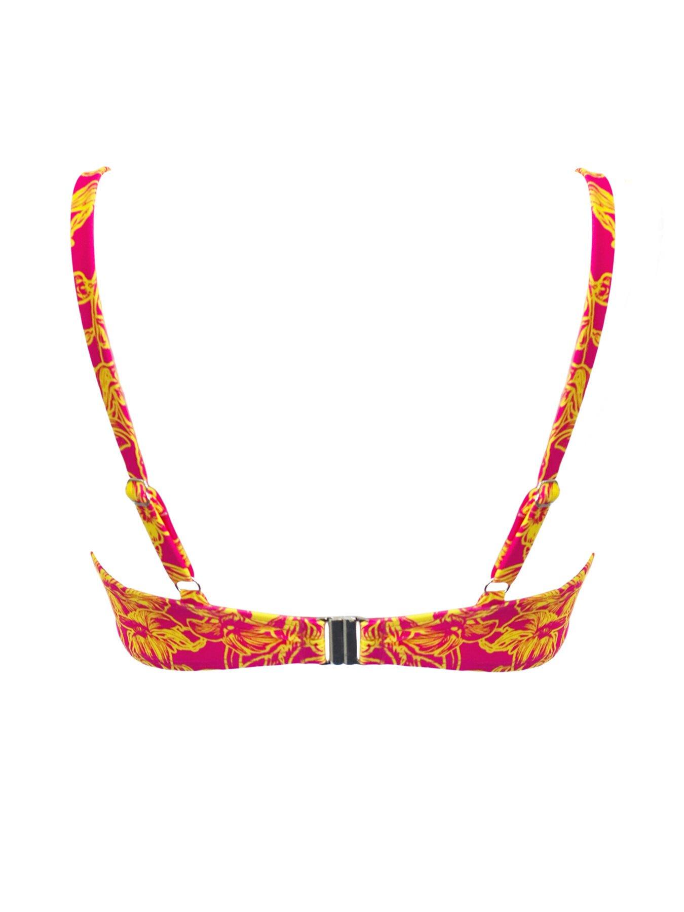  image of pour-moi-freedom-lightly-padded-underwired-tie-top-bright-multi