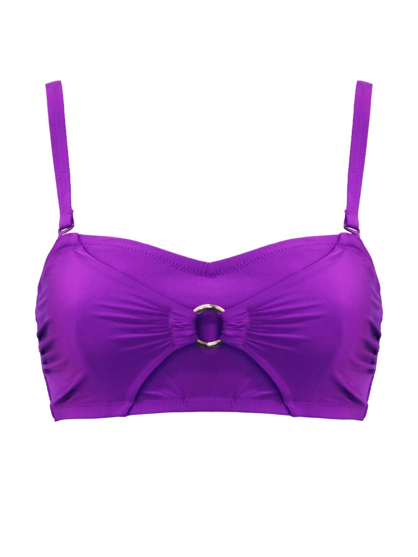  image of pour-moi-samoa-strapless-bandeau-underwired-top-purple
