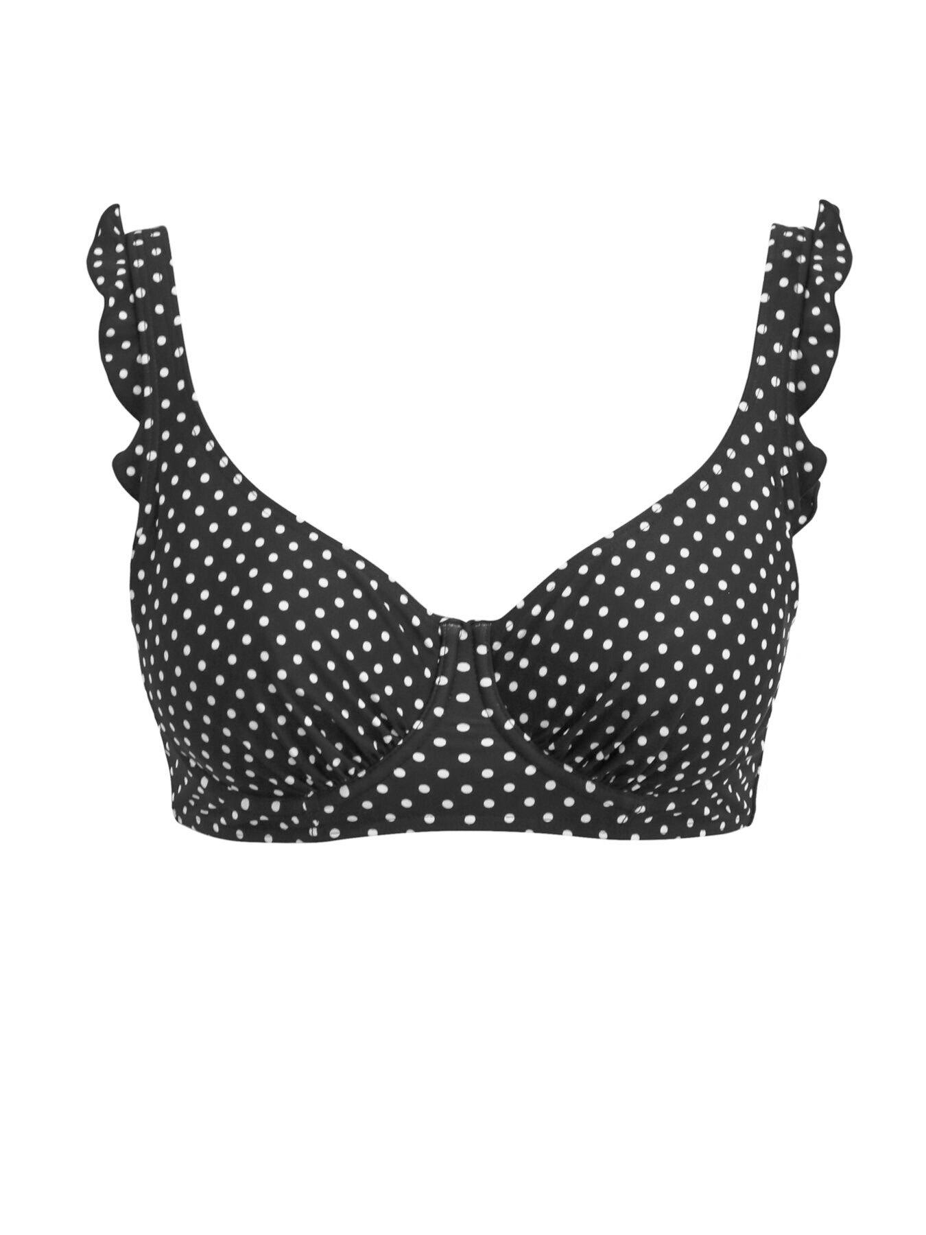 Pour Moi Fuller Bust Freedom Underwired Bikini Top In Monochrome
