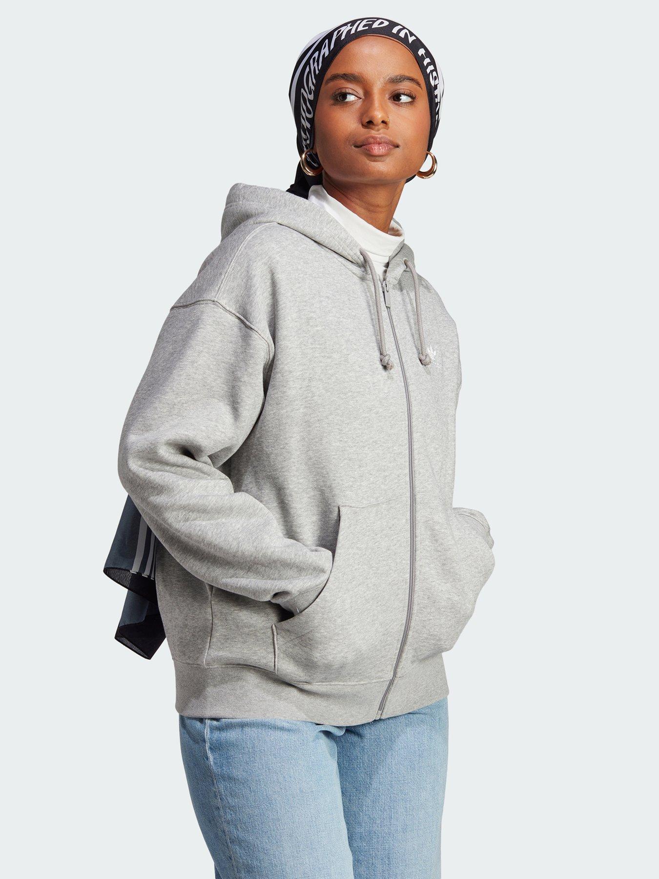 Adidas originals hoodie grey womens on sale