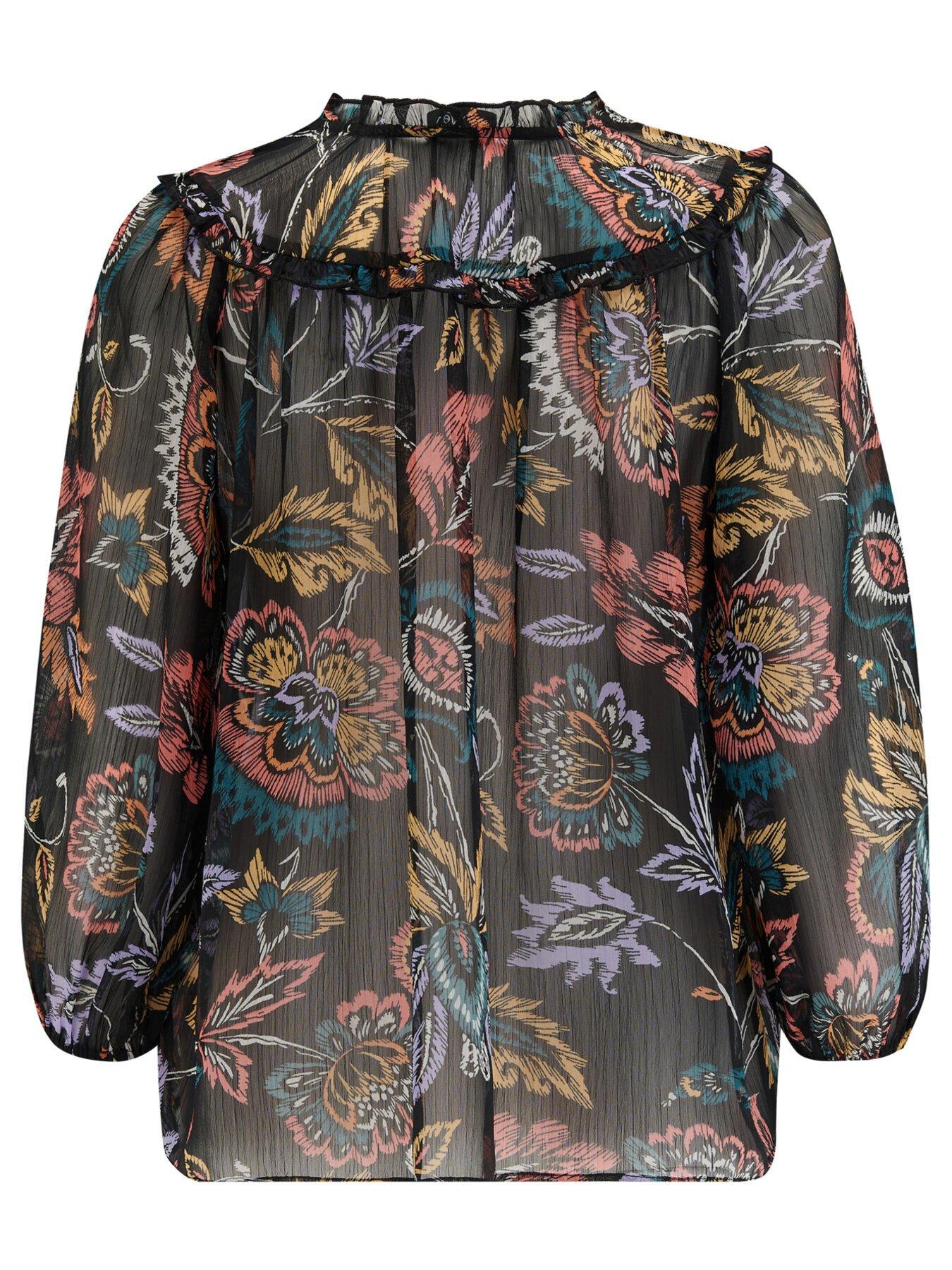  image of pour-moi-sian-chiffon-34-sleeve-blouse