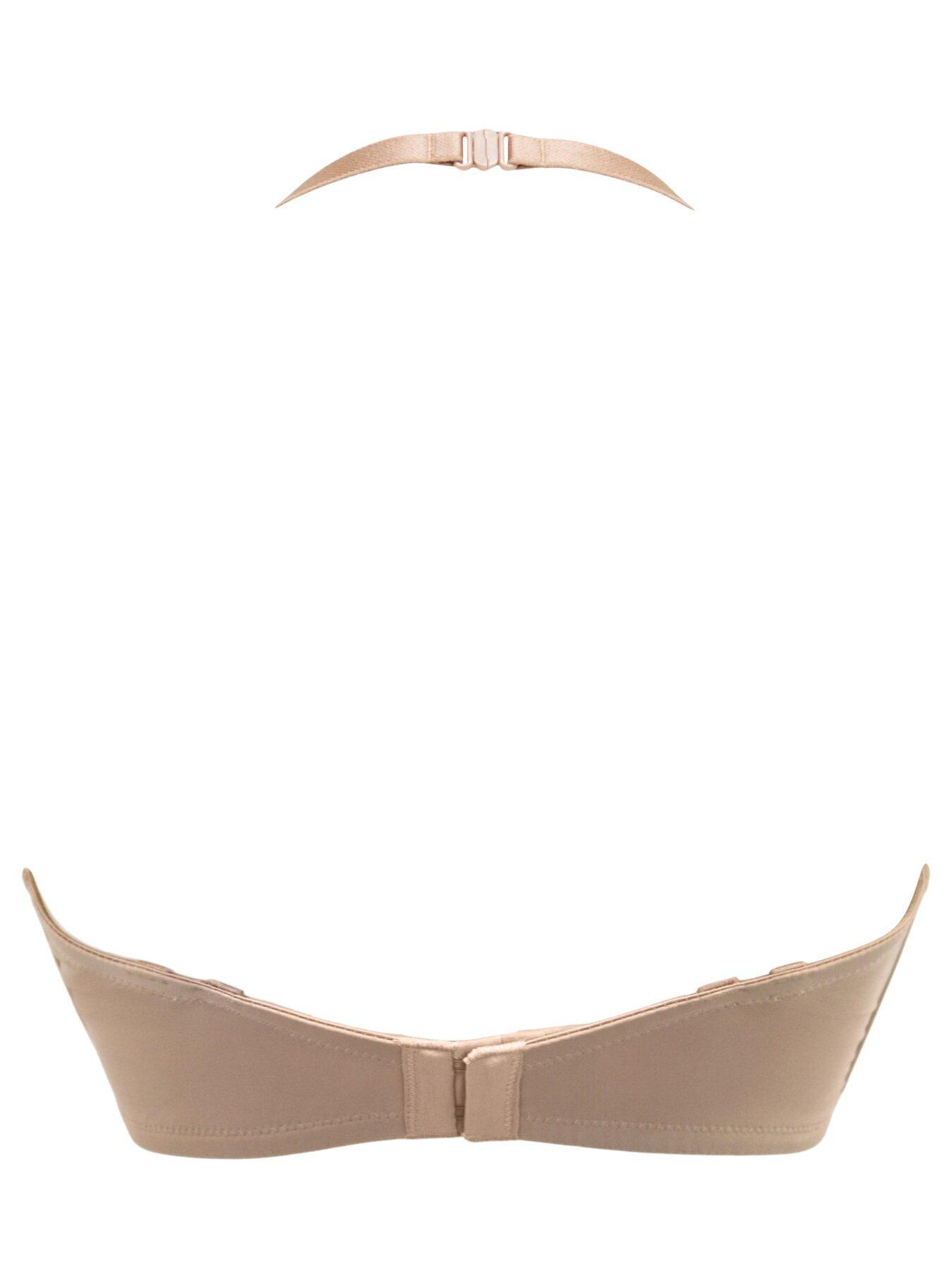  image of pour-moi-definitions-u-wire-plunge-low-back-push-up-bra-light-yellow