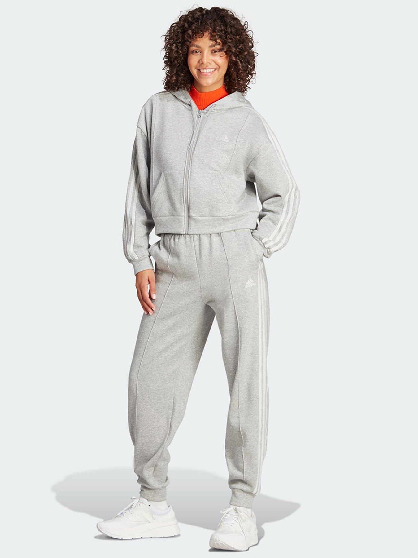 adidas Sportswear Womens 3 Stripe Tracksuit - Black/White