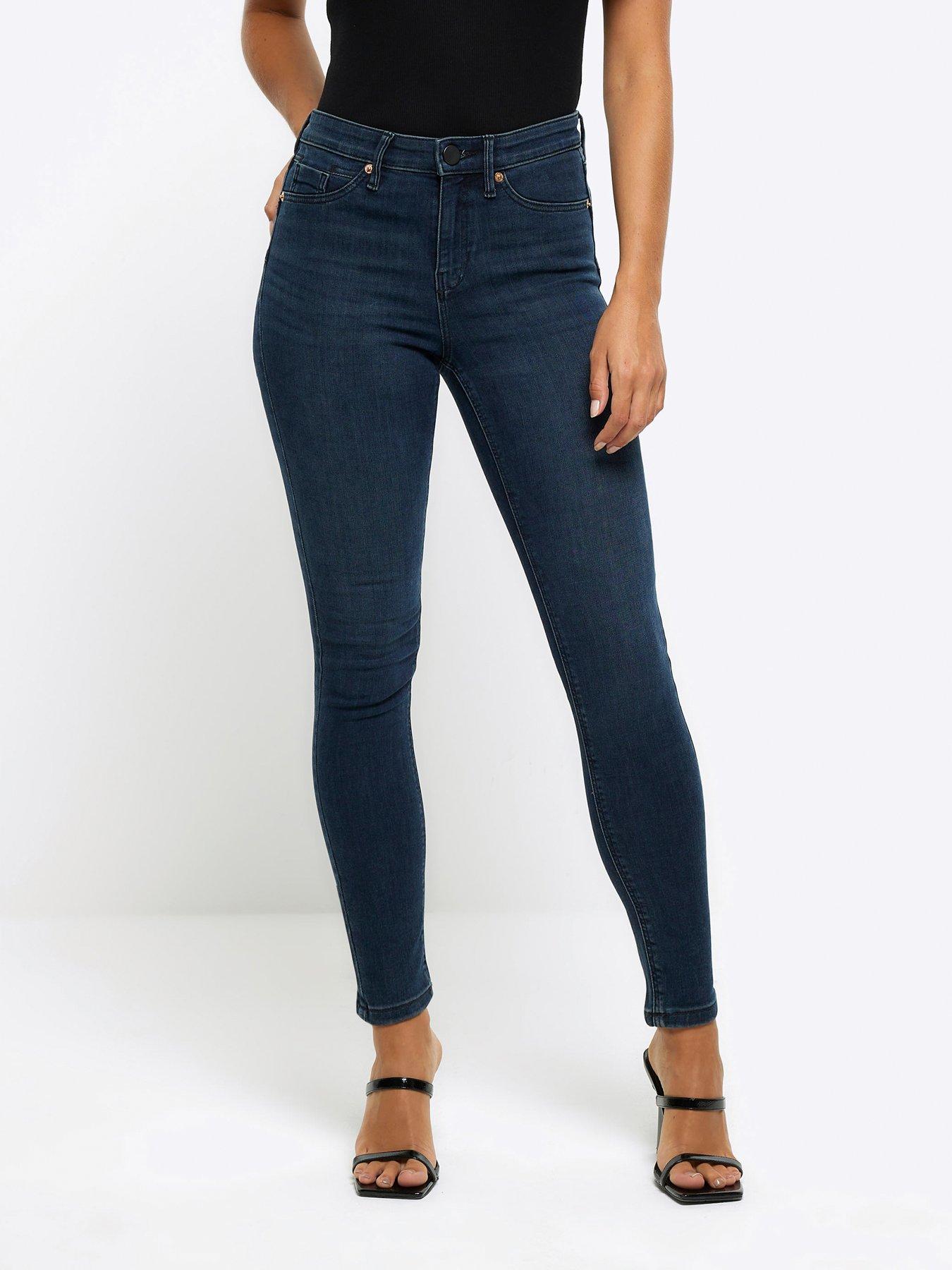 Black high waisted bum sculpt skinny jeans