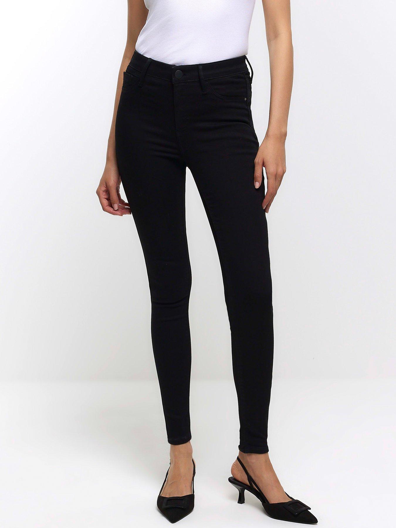 undefined Molly Mid Rise Bum Sculpt Skinny Jeans - Black