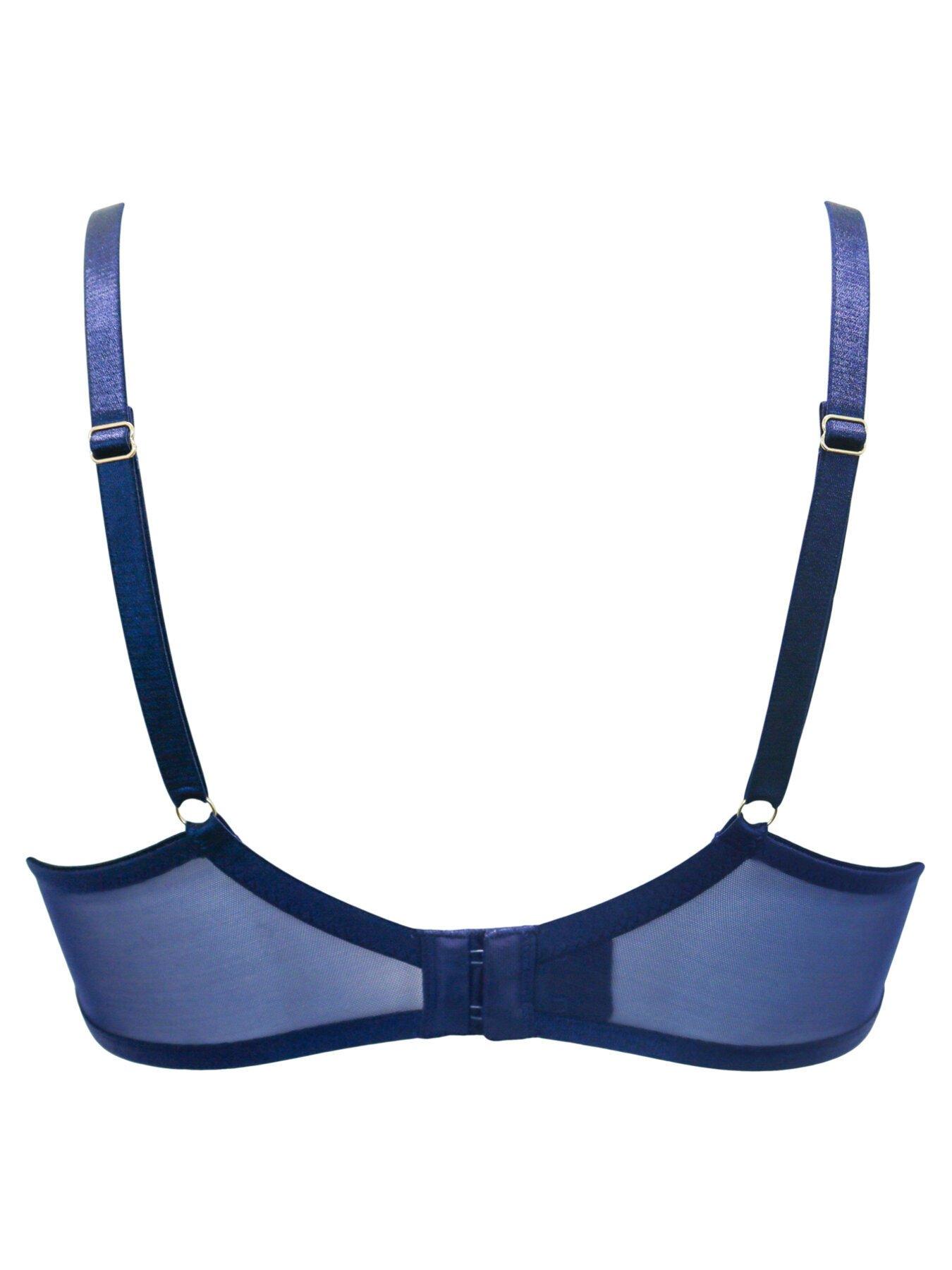  image of pour-moi-viva-luxe-underwired-bra-dark-blue