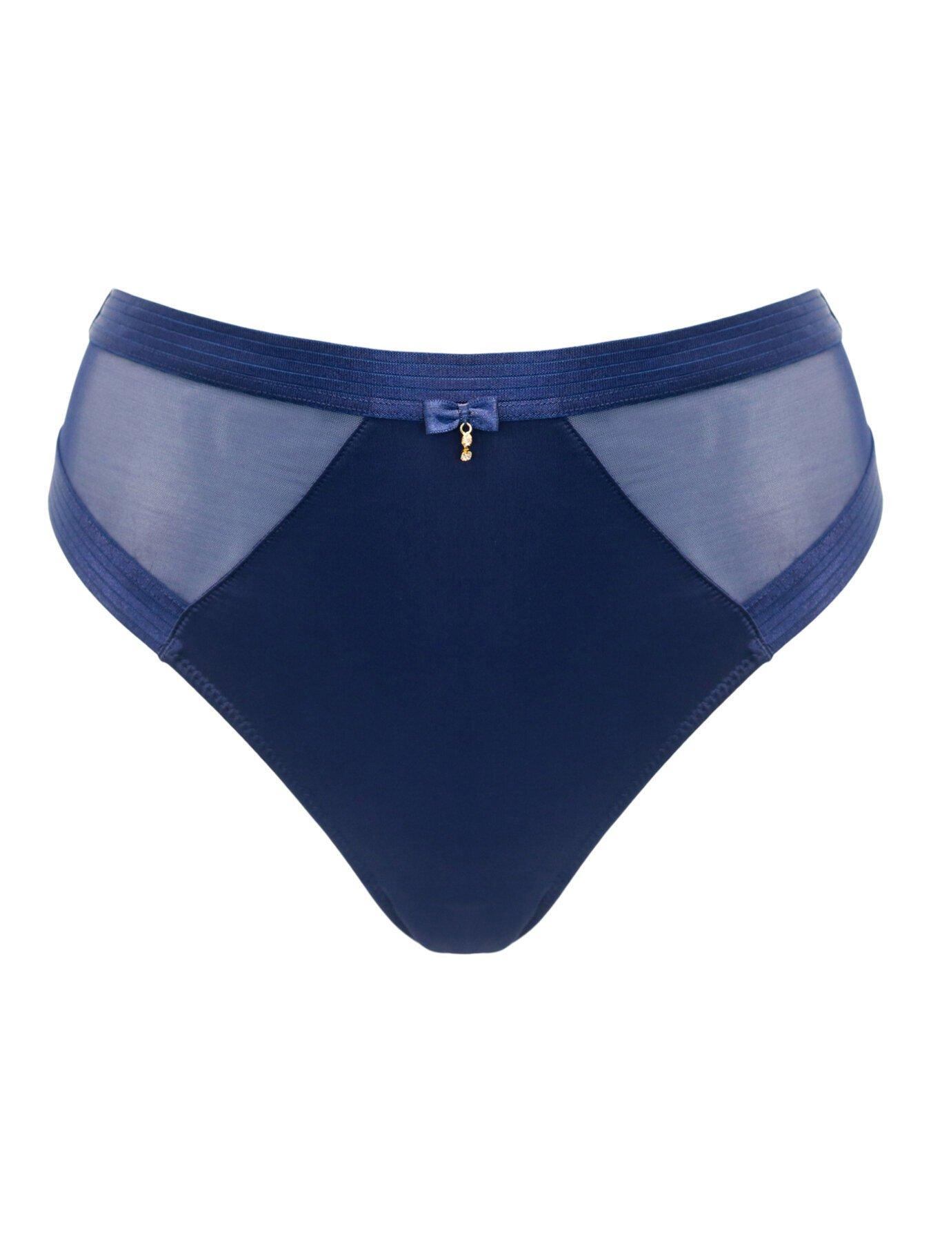  image of pour-moi-viva-luxe-high-leg-brief-dark-blue