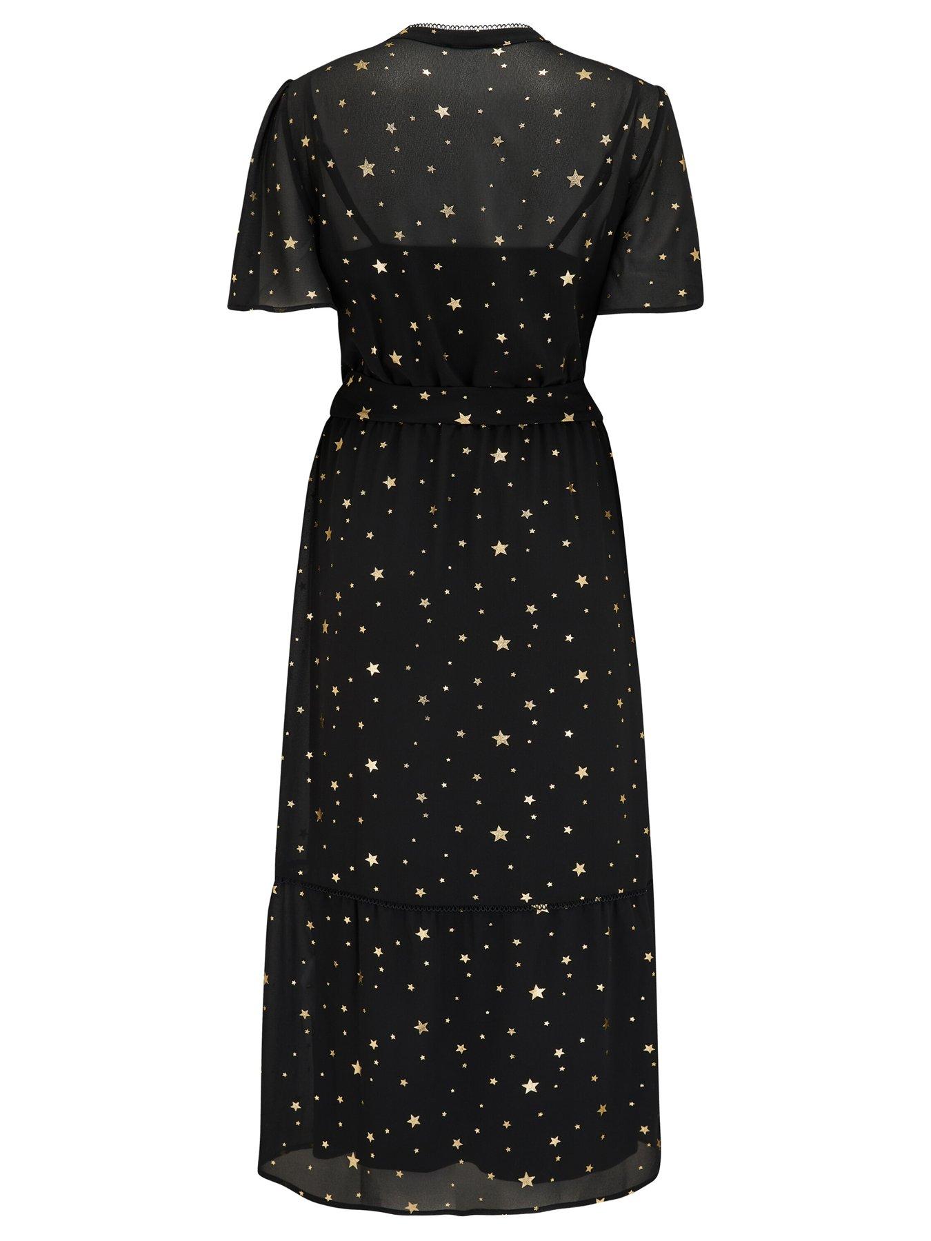  image of pour-moi-florence-chiffon-angel-sleeve-tiered-midi-dress