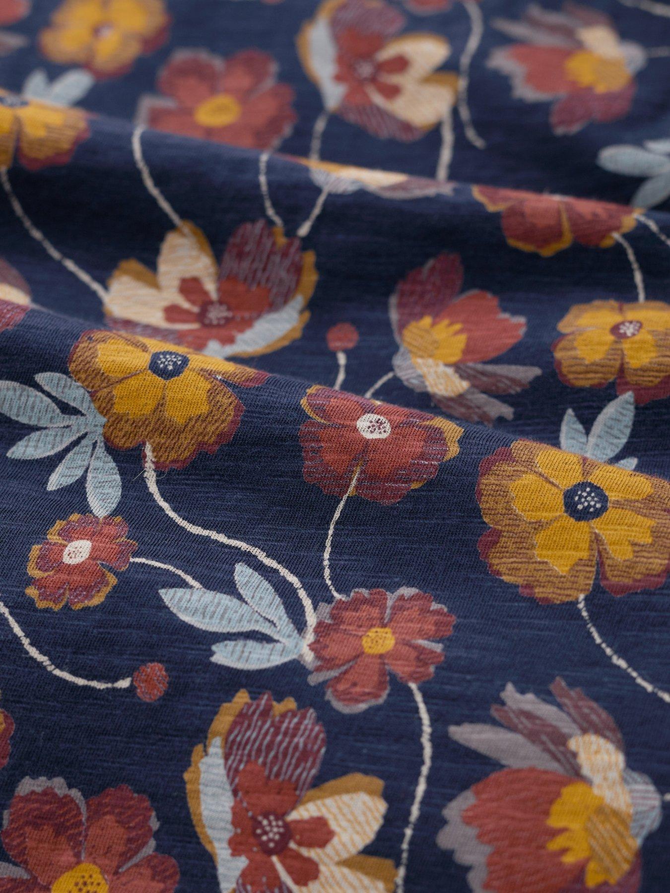 Seasalt Cornwall 3/4 Brush Drawing Dress Dark Blue