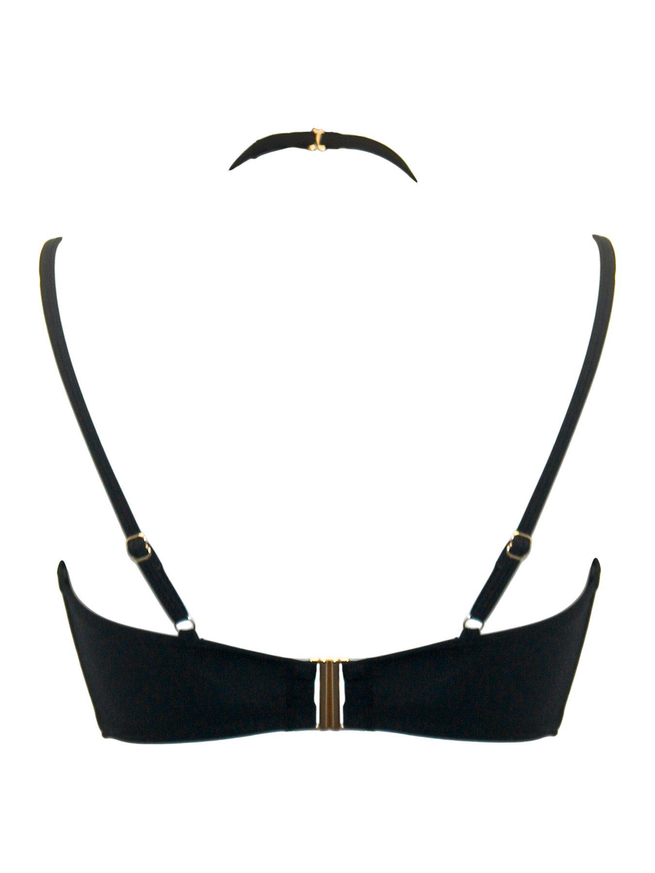 Image 4 of 4 of Pour Moi Sydney Double Strap Underwired Longline Top - Black