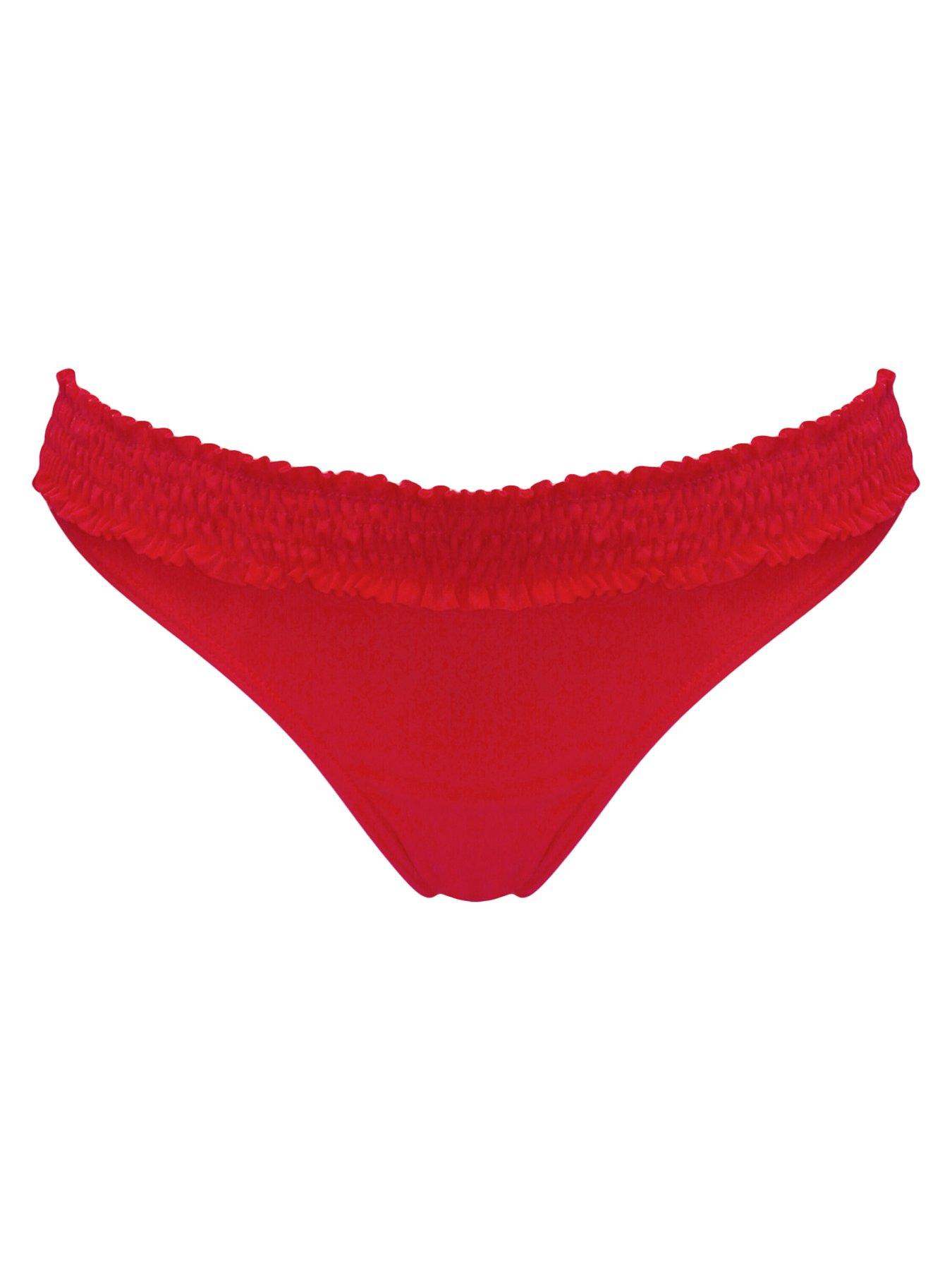  image of pour-moi-free-spirit-frill-waist-brief-red