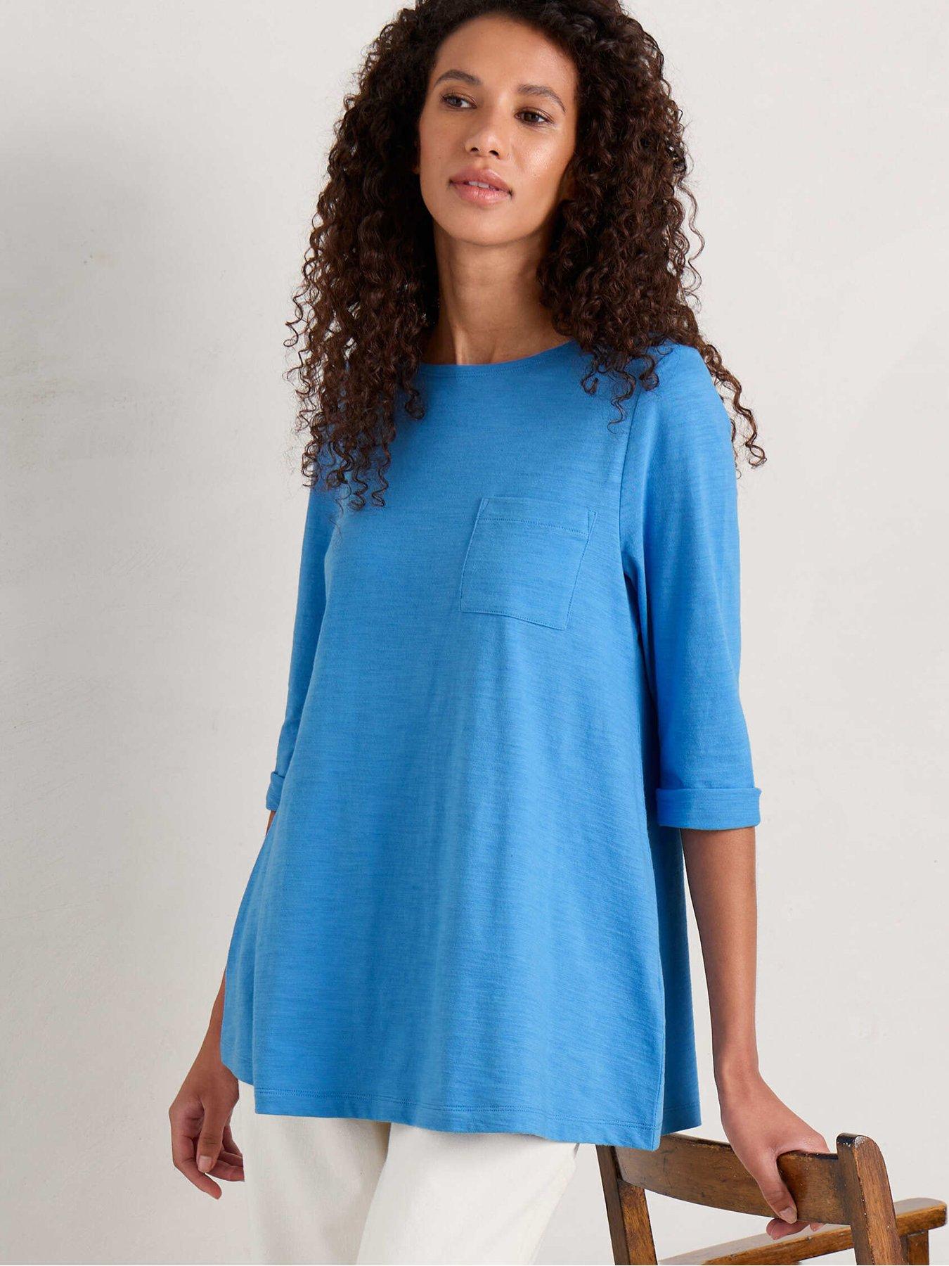 Seasalt Cornwall Tregonning Three Quarter Sleeve Top | littlewoods.com