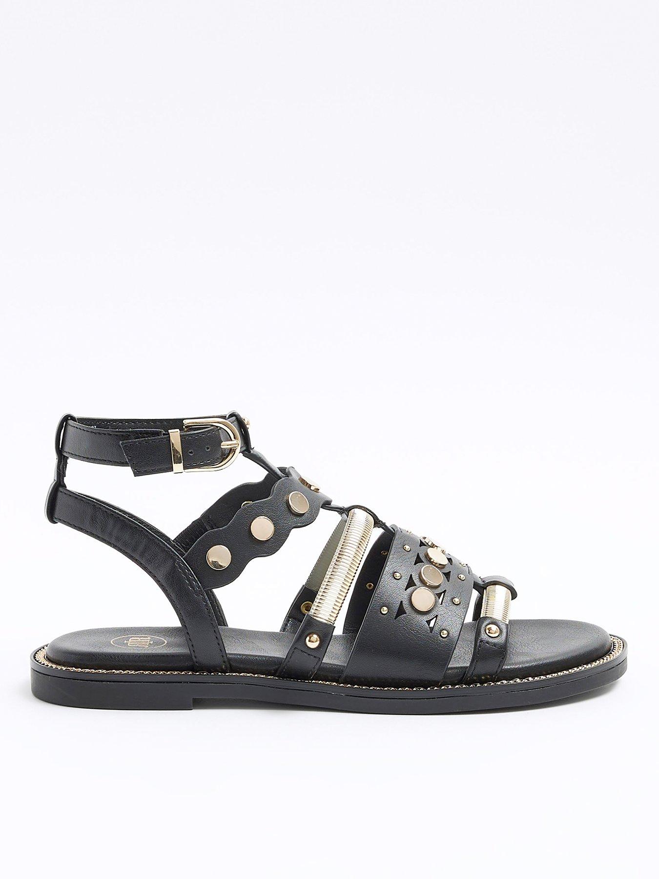 undefined Scallop Chain Mail Gladiator - Black
