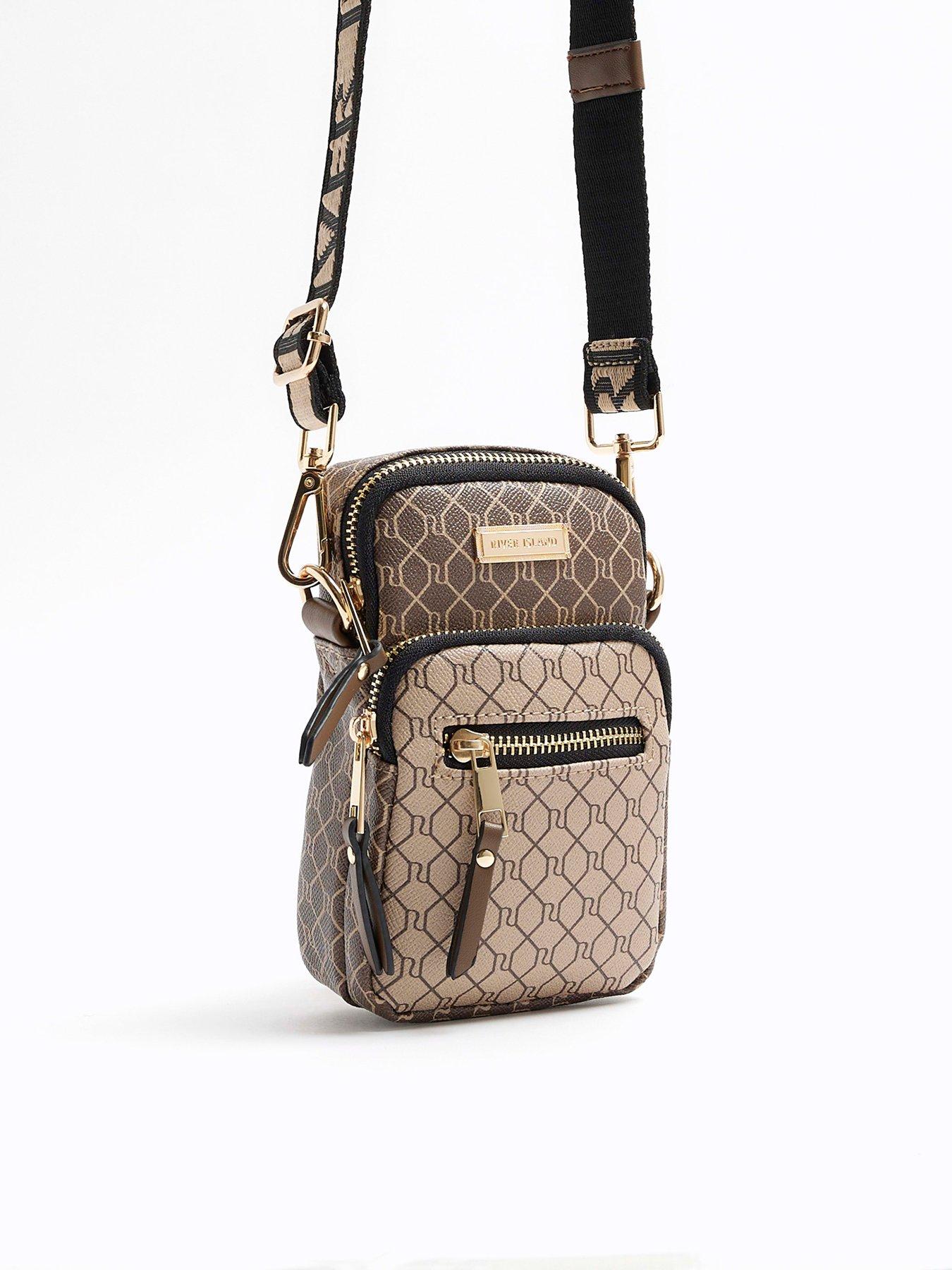 River Island Monogram Phone Holder Bag littlewoods
