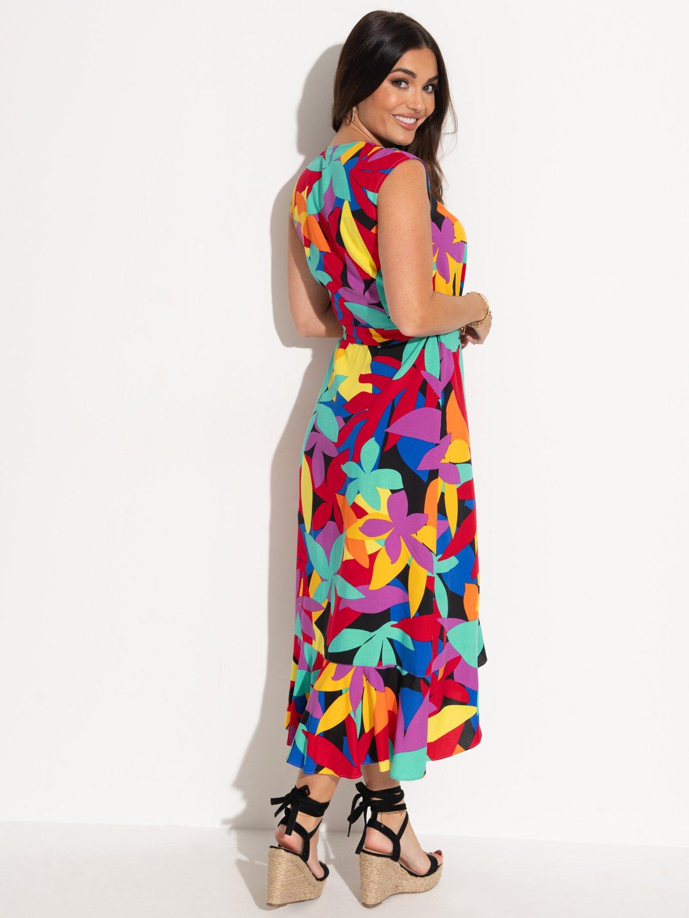  image of pour-moi-midaxi-wrap-beach-dress-nbsp--multi