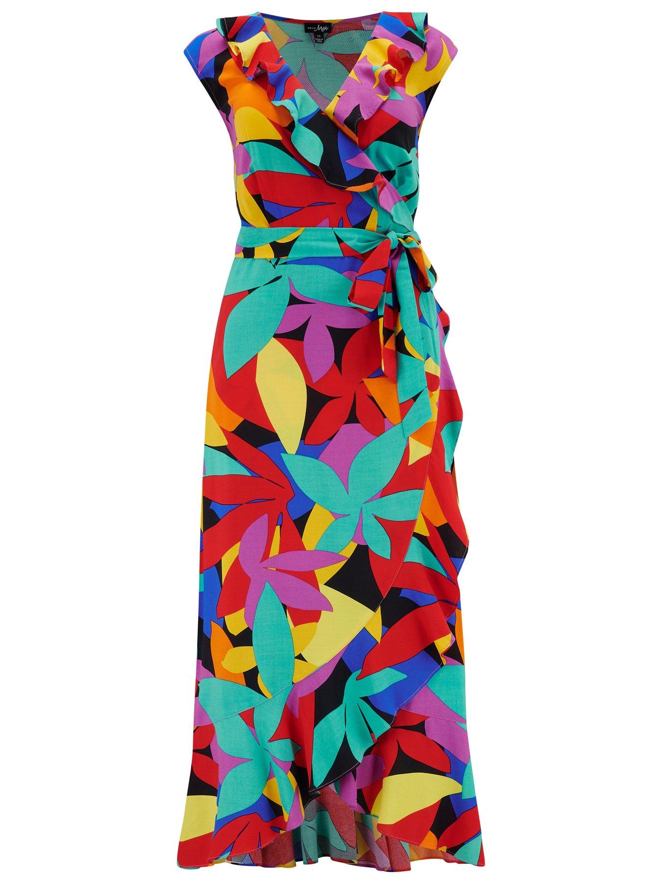 image of pour-moi-midaxi-wrap-beach-dress-nbsp--multi