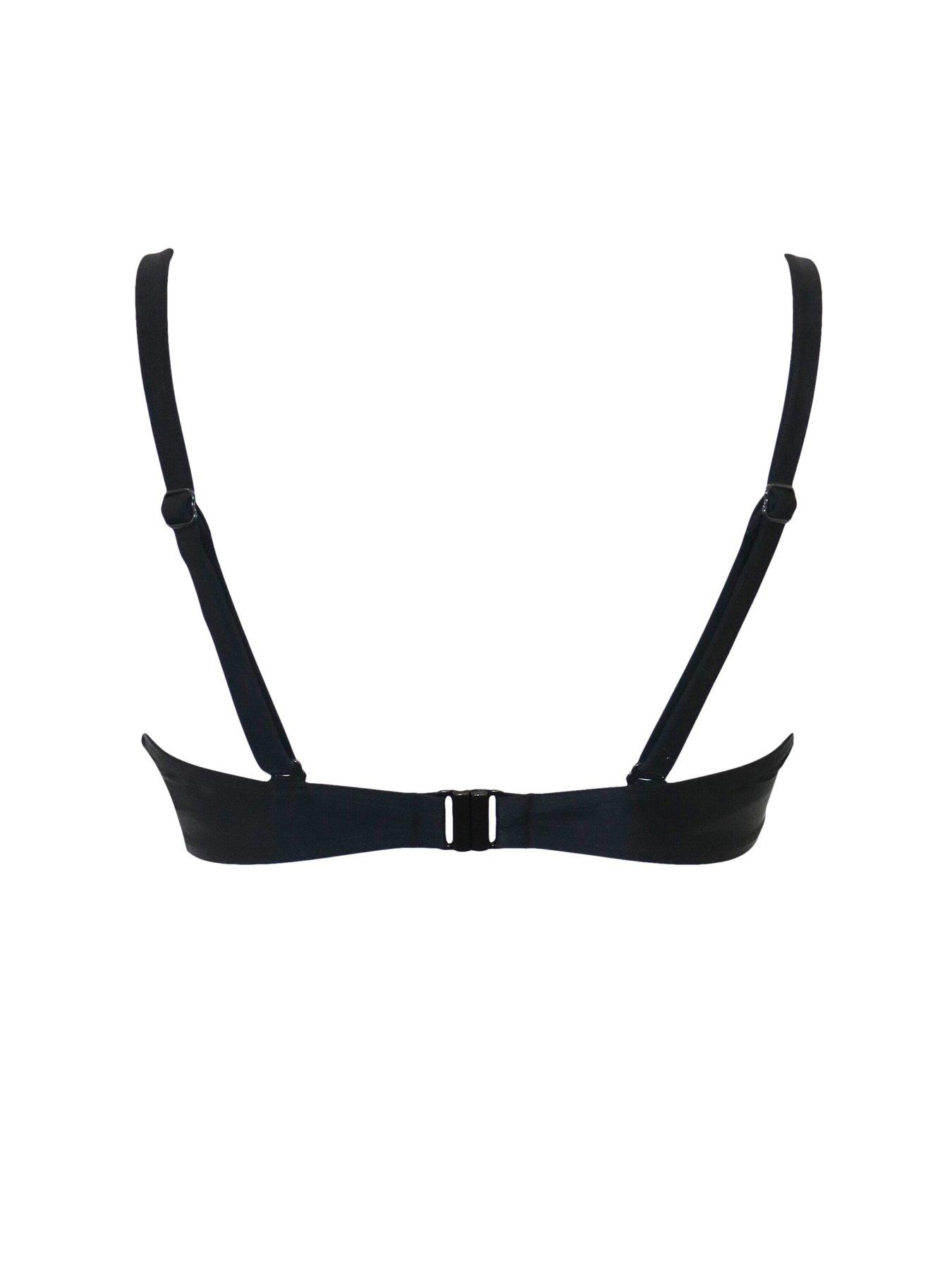 Image 2 of 4 of Pour Moi Bermuda Underwired Padded Frill Top - Black