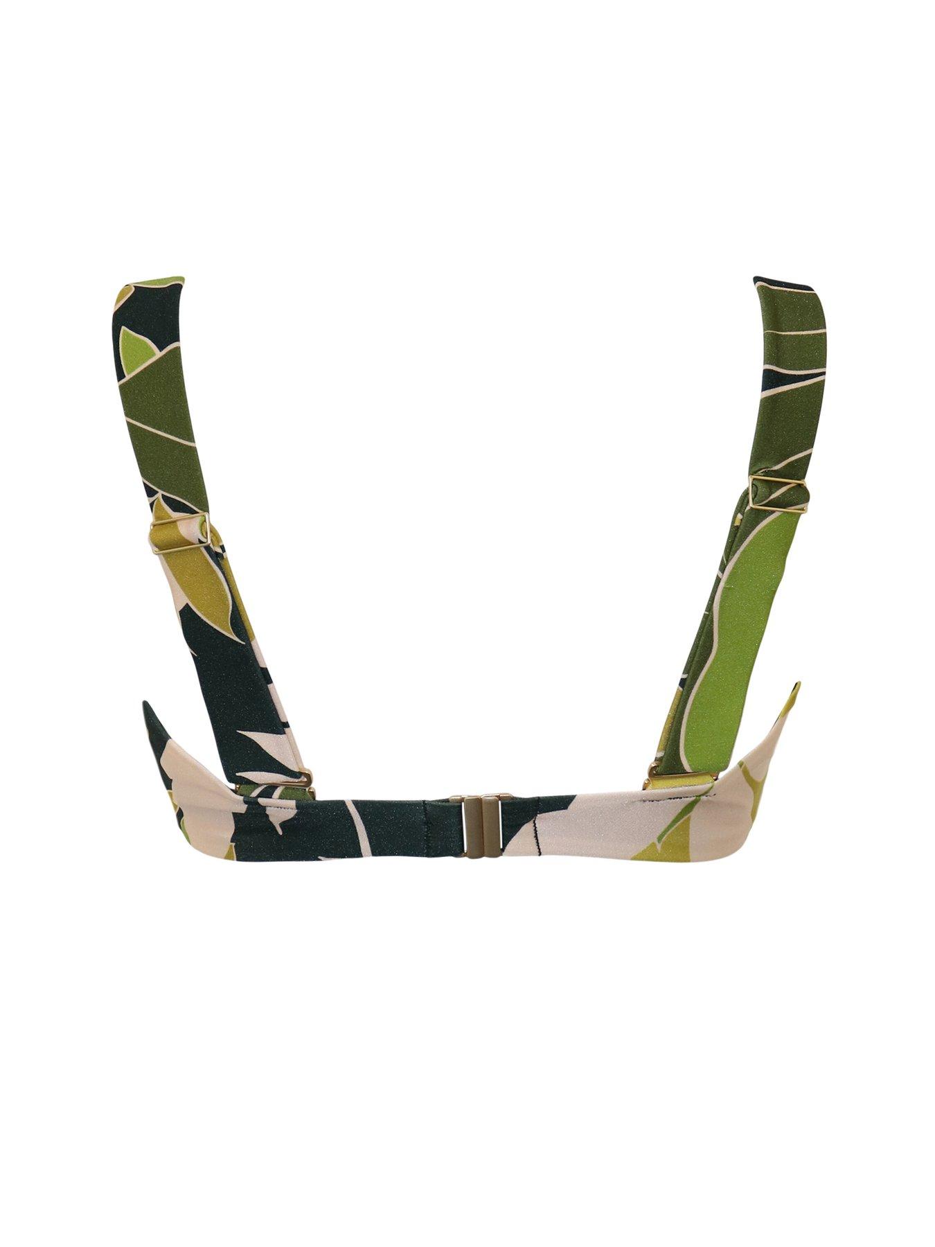  image of pour-moi-dolce-vita-lightly-padded-twist-front-bikini-top-green