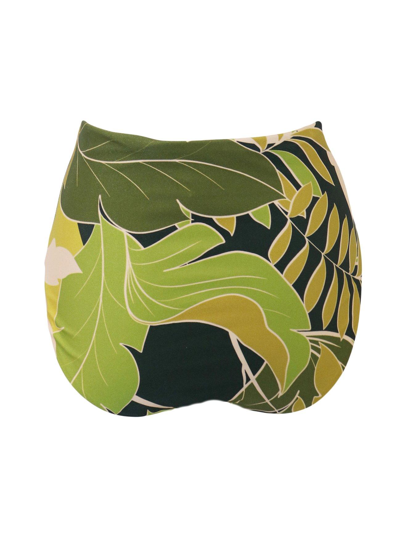 Image 4 of 4 of Pour Moi Dolce Vita High-Waist Reversible Bikini Brief - Green