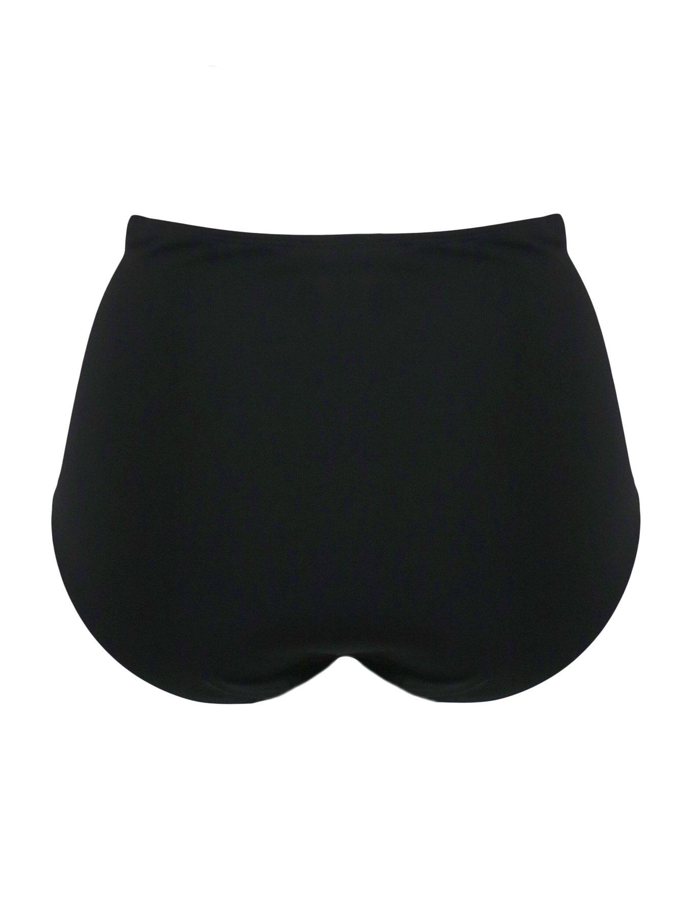  image of pour-moi-space-super-high-waist-ruched-tummy-control-brief-black