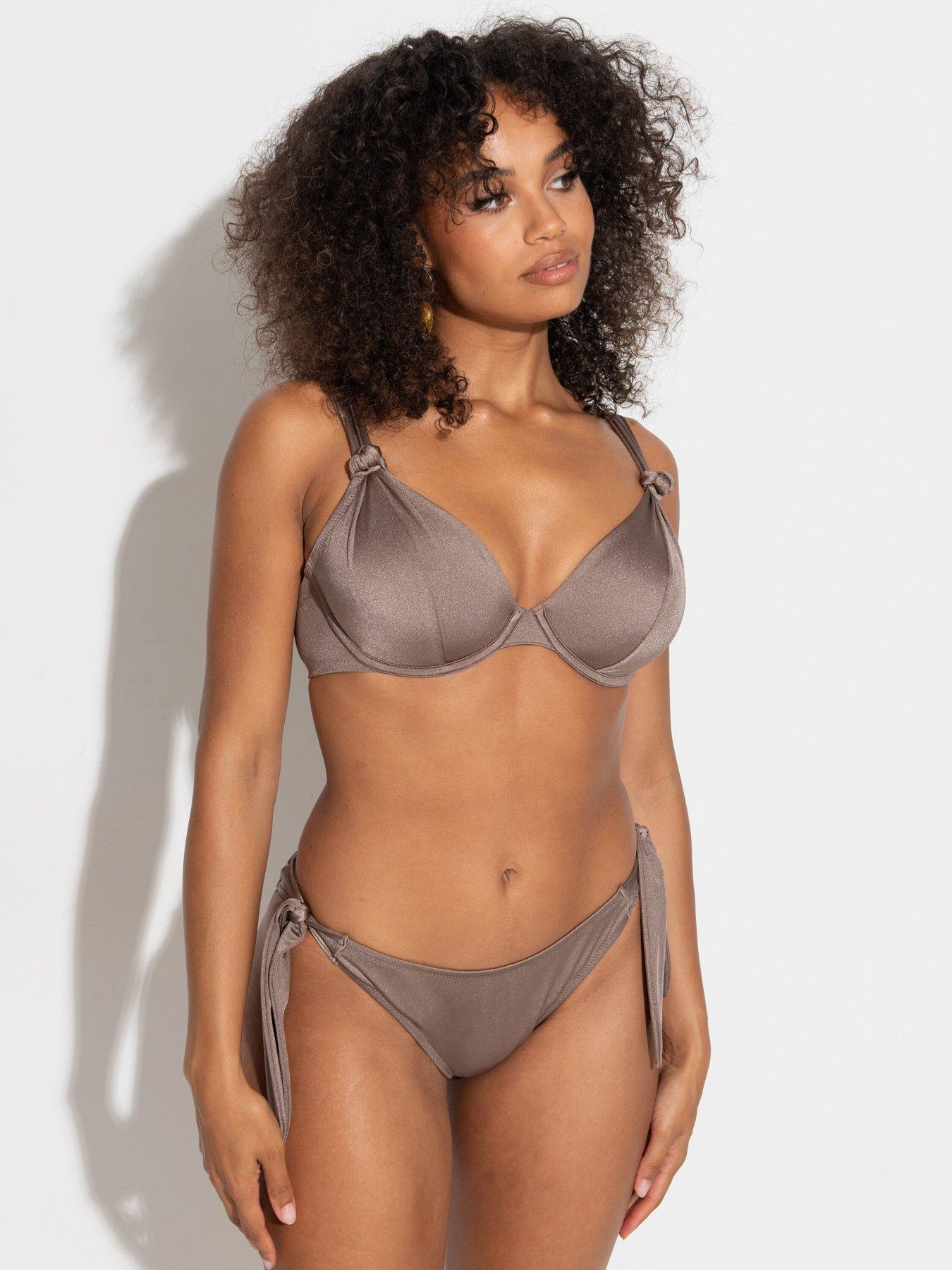 Image 2 of 4 of Pour Moi Zante Tie Side Brief - Light Nude