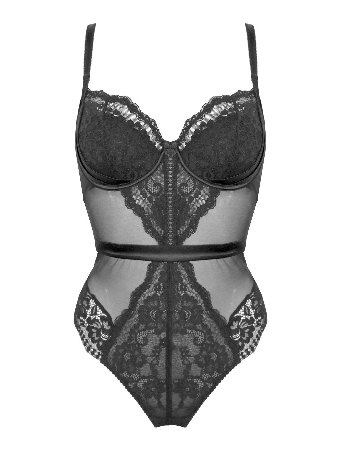 Image 3 of 4 of Pour Moi Fleur Half Padded Underwired Body - Black