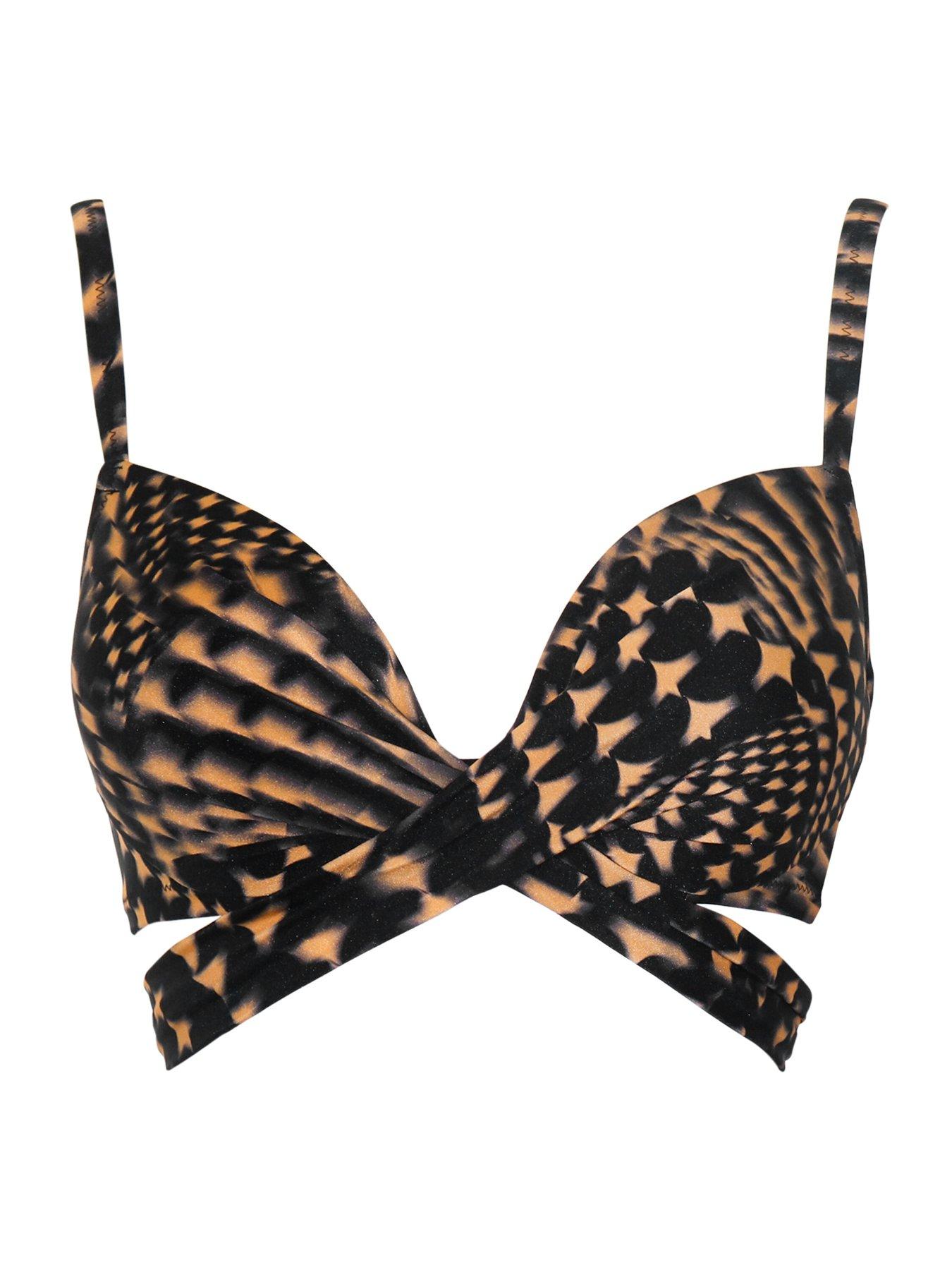  image of pour-moi-portofino-underwired-lightly-padded-tie-wrap-top-multi
