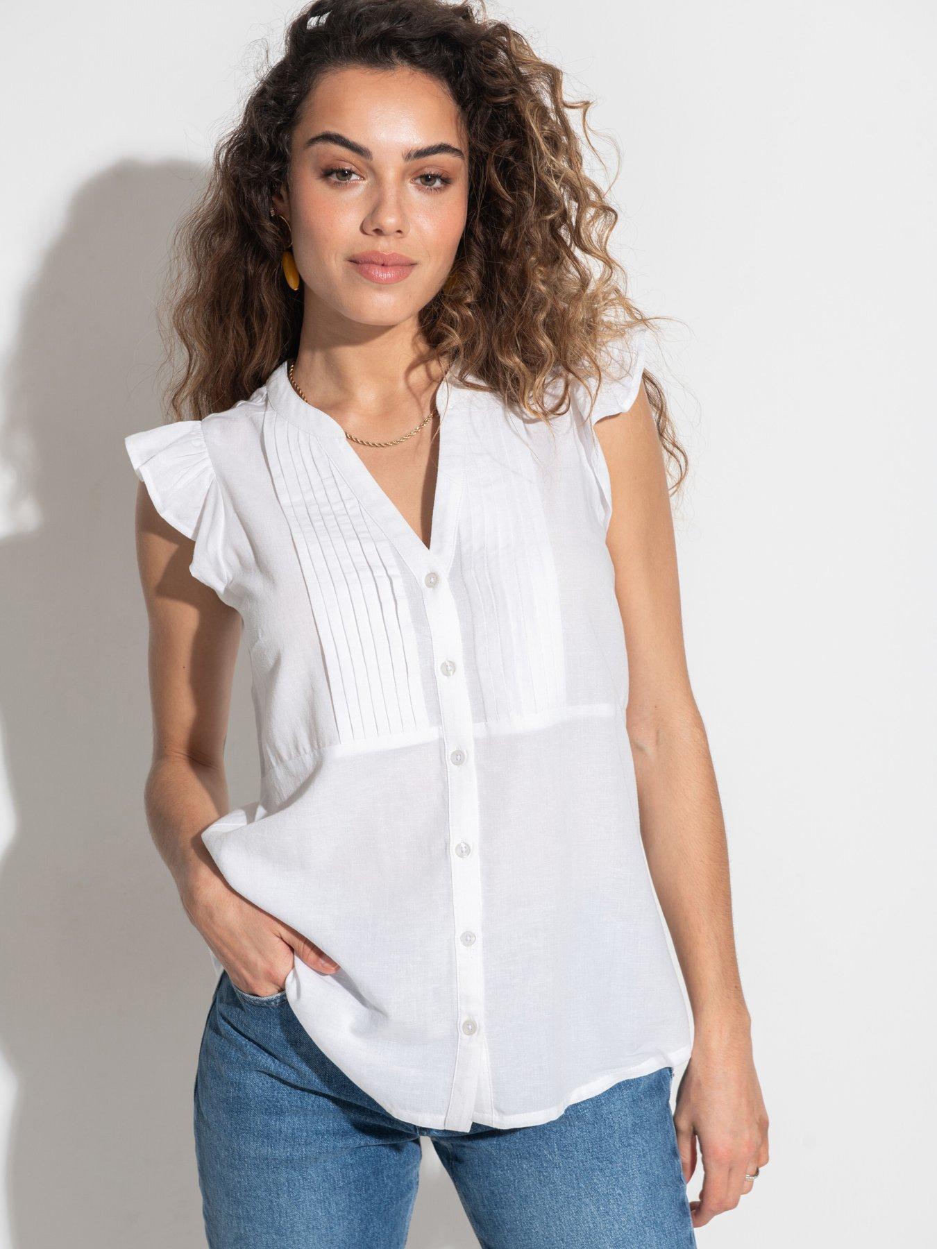 pour-moi-poppy-woven-longline-frill-sleeve-shirt-white