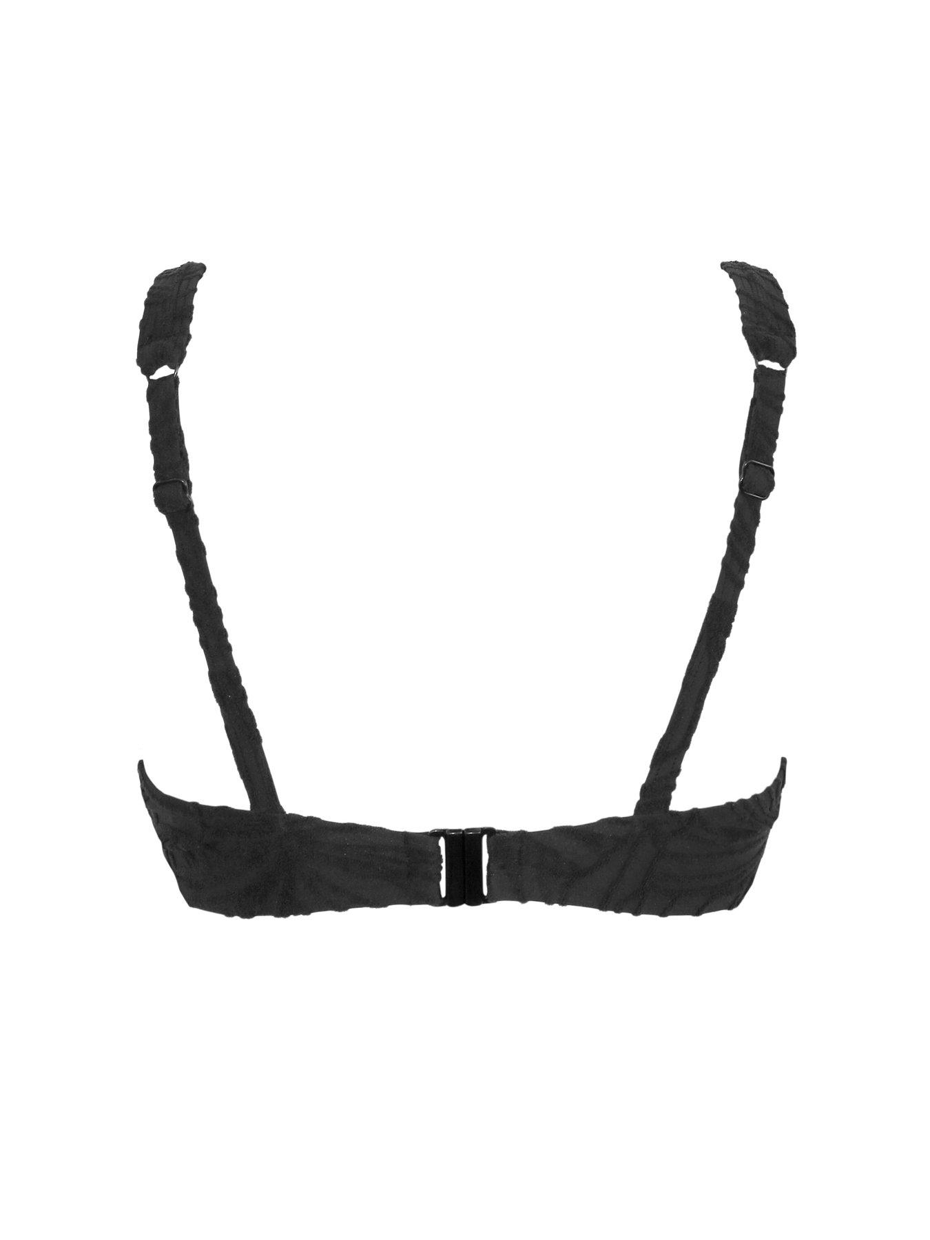  image of pour-moi-ibiza-non-padded-underwired-bikini-top-black