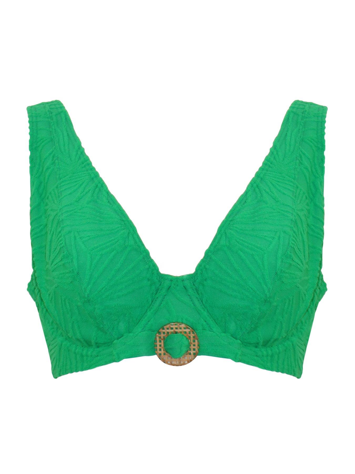 image of pour-moi-ibiza-non-padded-underwired-bikini-top-green
