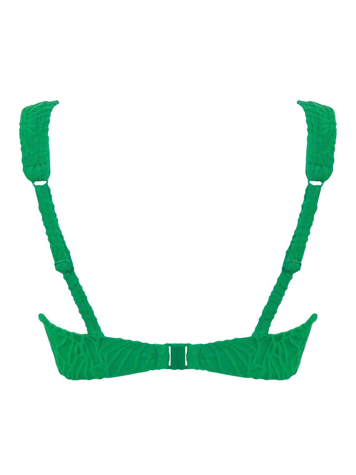  image of pour-moi-ibiza-non-padded-underwired-bikini-top-green