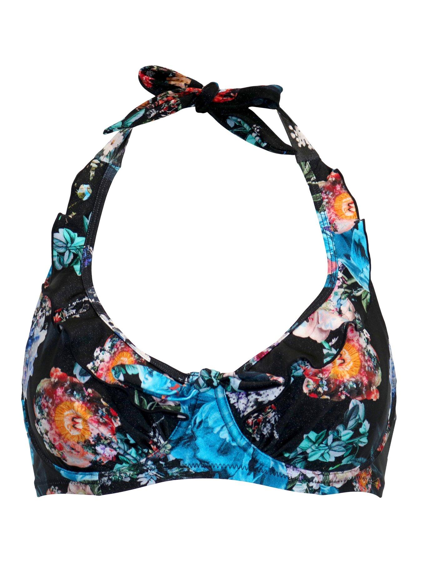  image of pour-moi-lisbon-halter-underwired-top-blackmulti