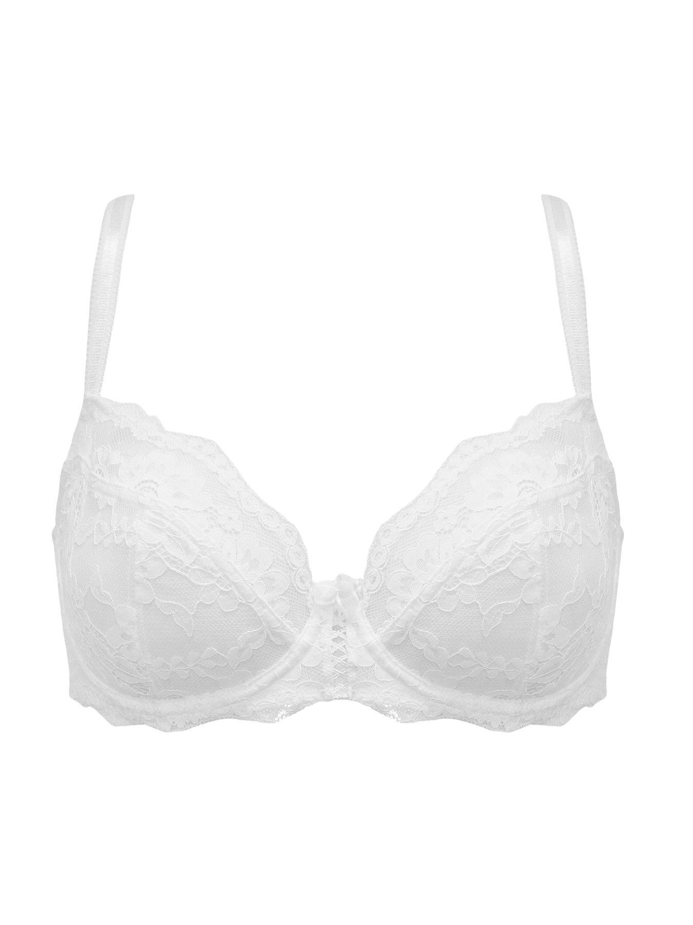  image of pour-moi-fleur-non-padded-underwired-balconette-bra-white