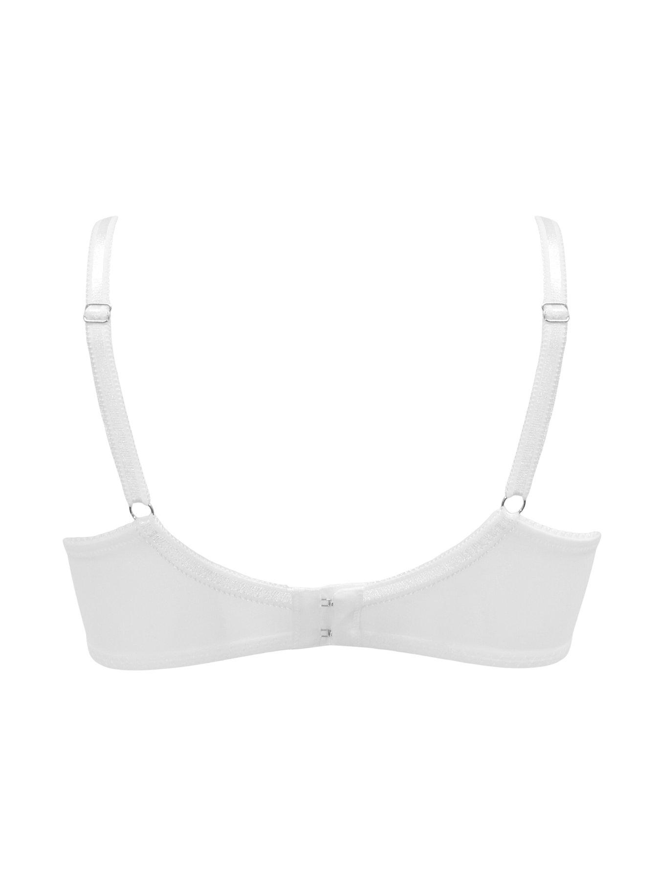  image of pour-moi-fleur-non-padded-underwired-balconette-bra-white